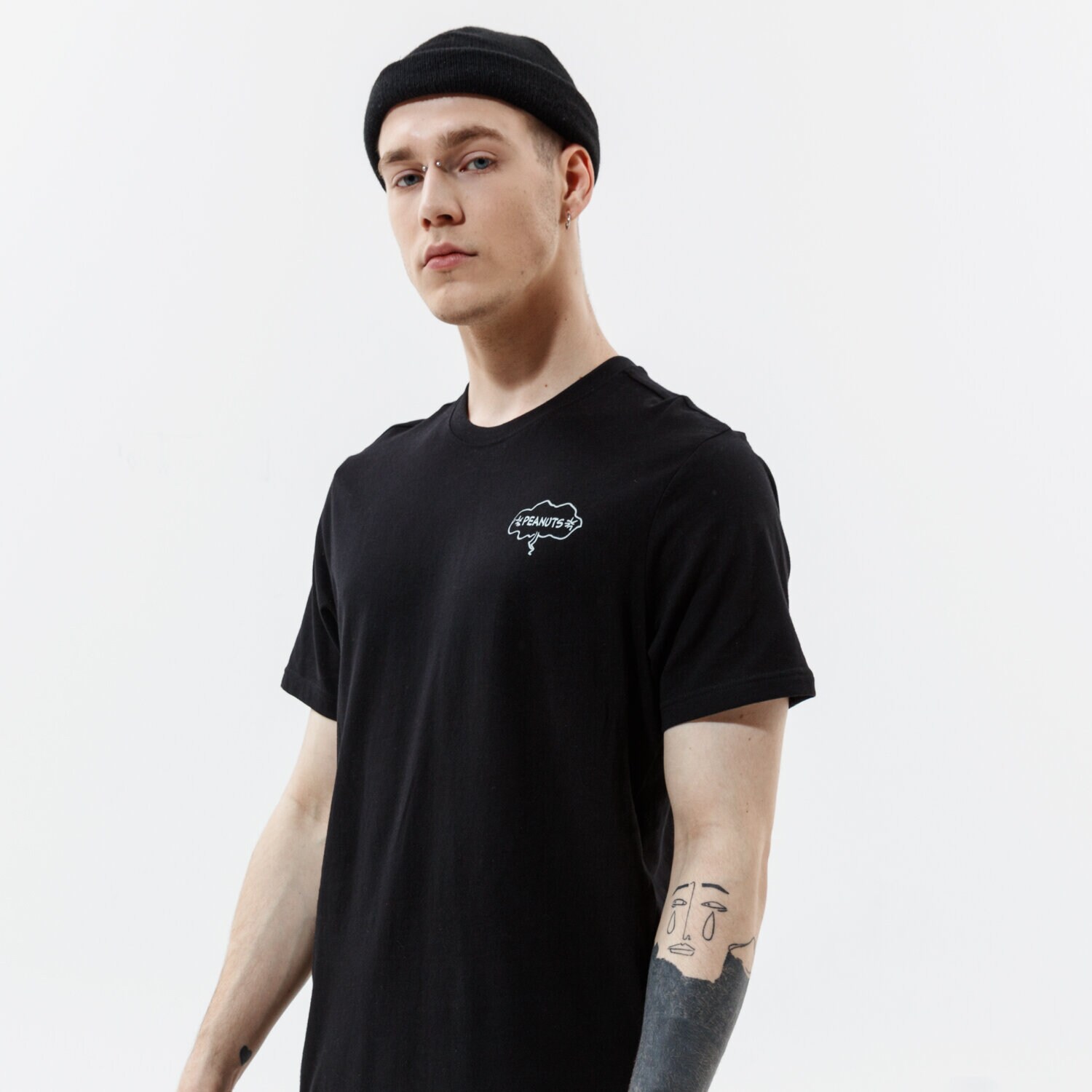Herren T-Shirt ELEMENT T-SHIRT PEANUTS SLIDE SS W1SSO3ELP3732 Schwarz