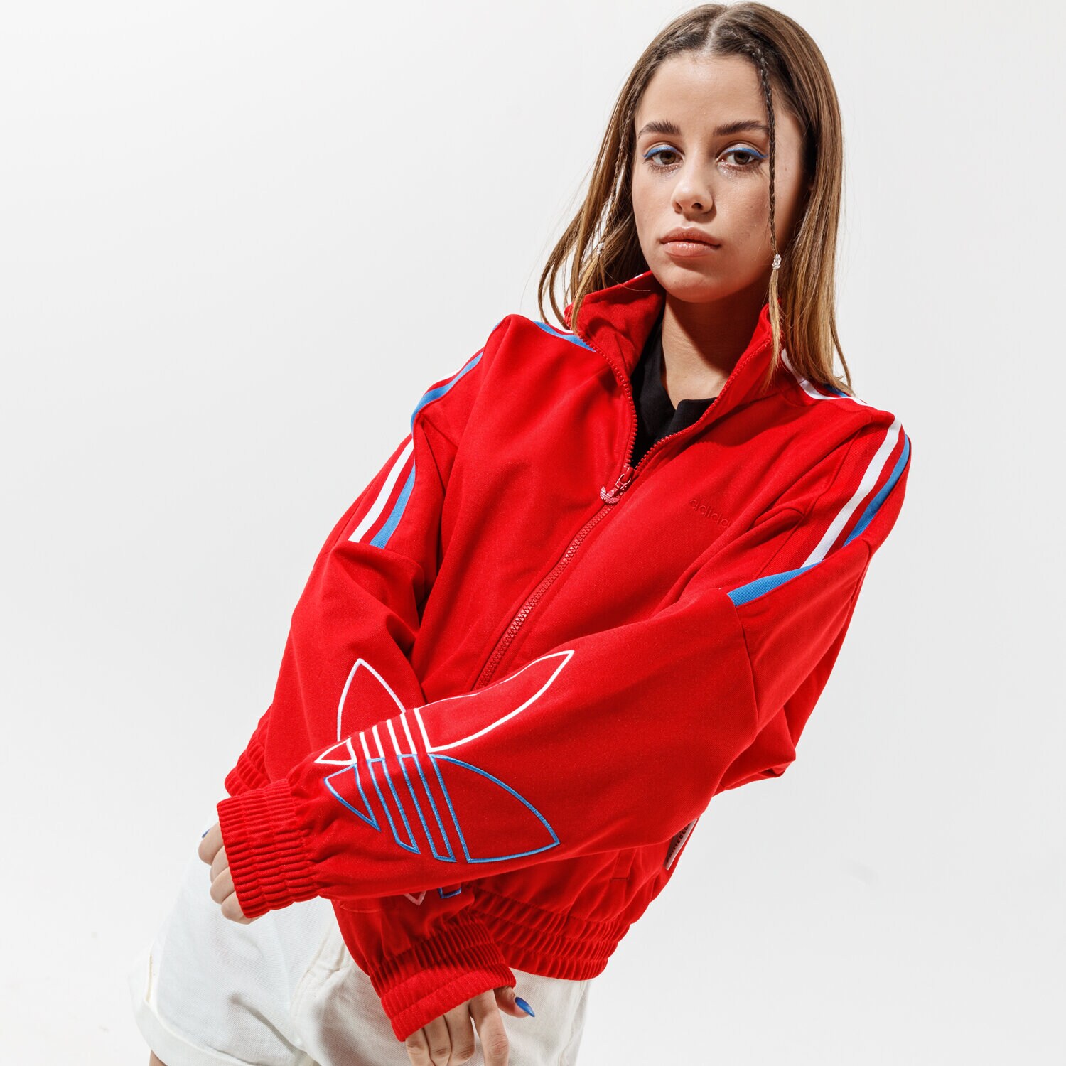 Damen ADIDAS SWEATSHIRT TRACKTOP PB GN6982 Rot