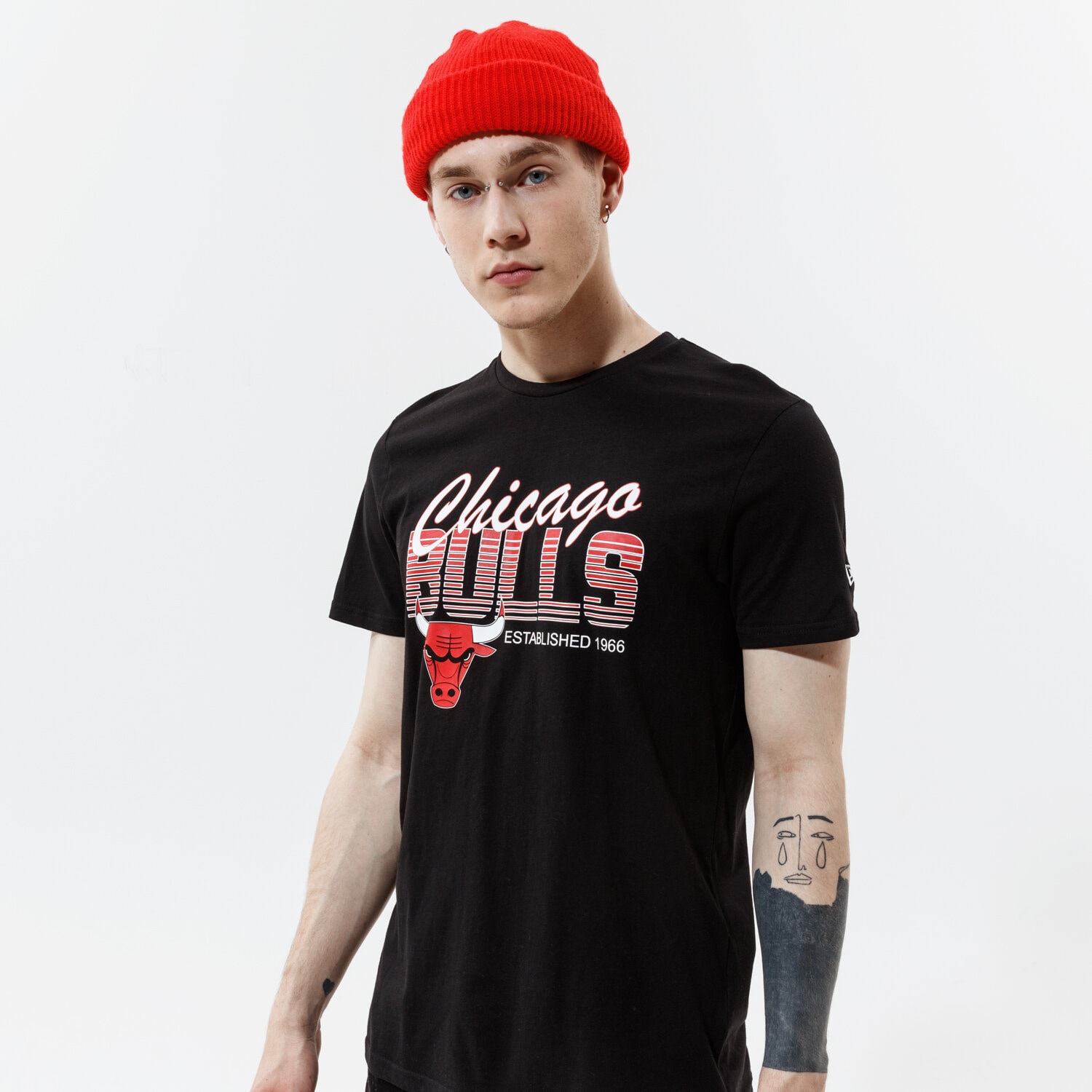 Herren T-Shirt NEW ERA T-SHIRT NBA GRAPHIC TEE CHI BUL BLK 12593826 Schwarz