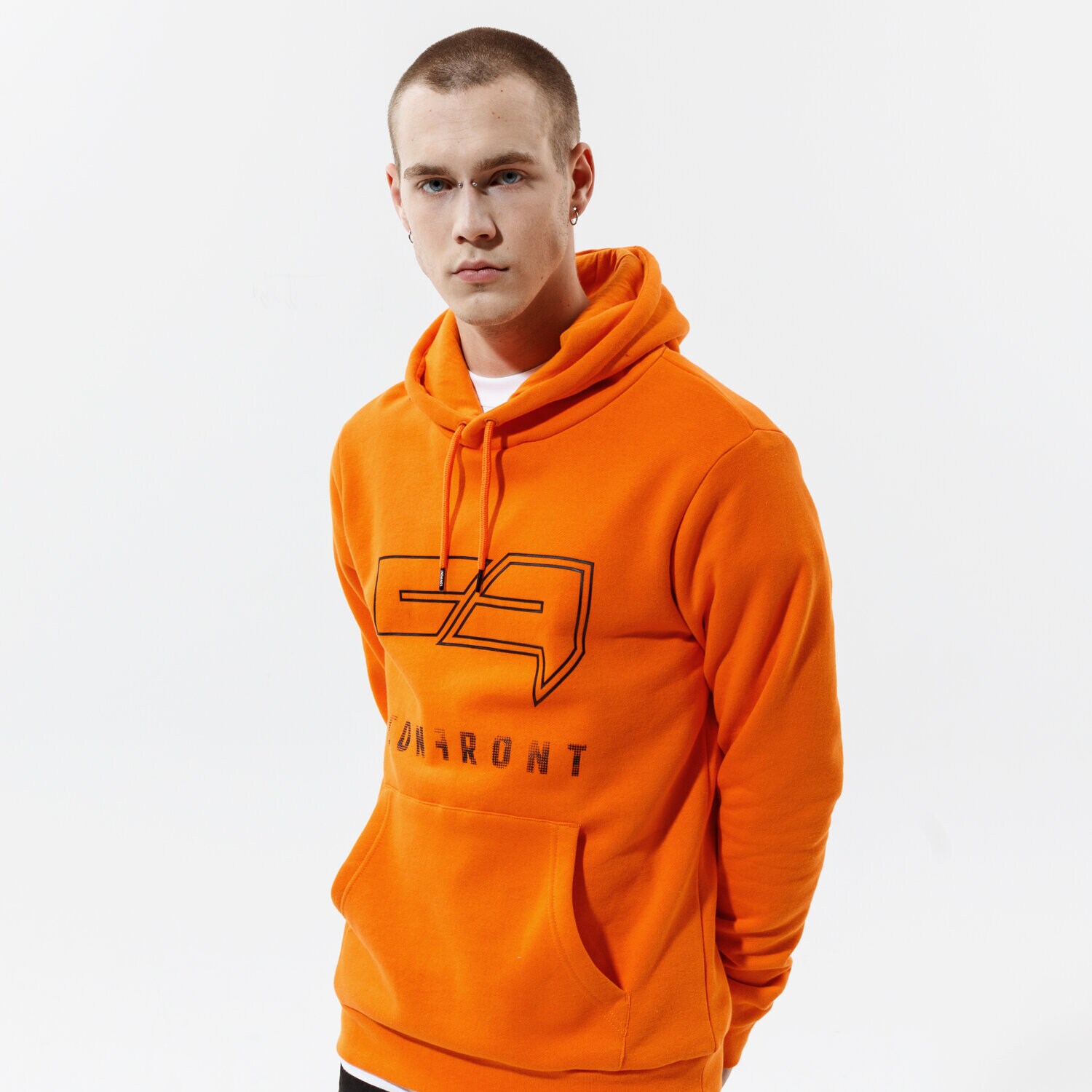 Herren CONFRONT HOODIE BIG LOGO HOODY ORA CF121BLM24004 Orange
