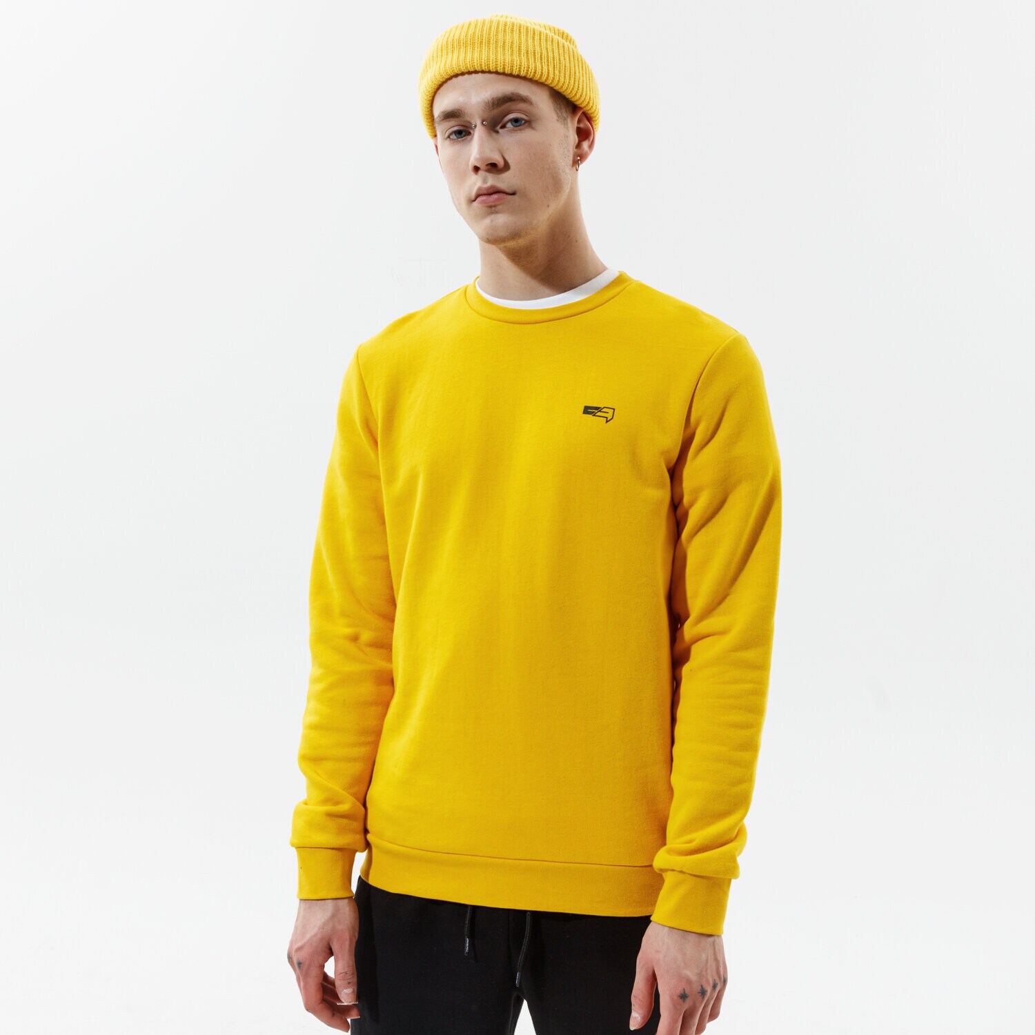 Herren CONFRONT SWEATSHIRT SMALL LOGO CREWNECK YLW CF121BLM25003 Gelb