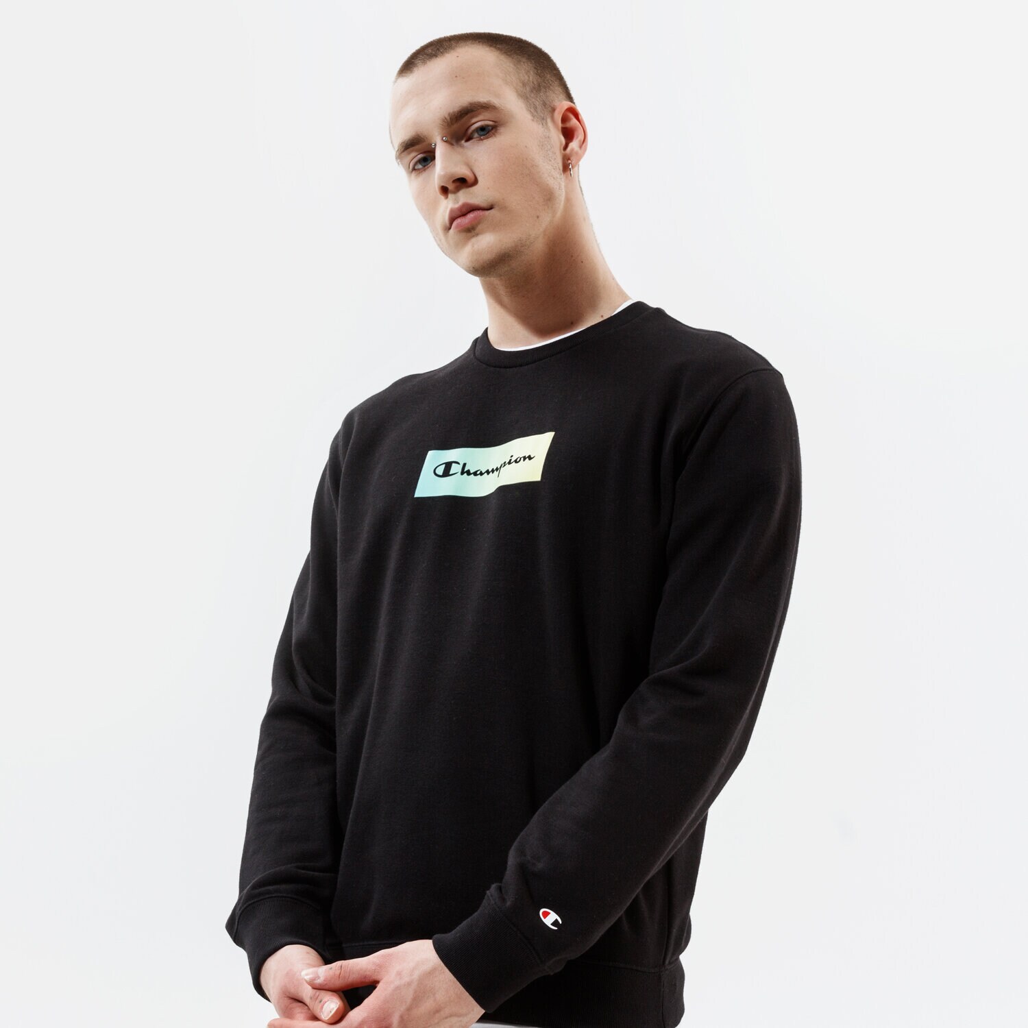 Herren CHAMPION SWEATSHIRT CREWNECK SWEATSHIRT 215786KK001 Schwarz