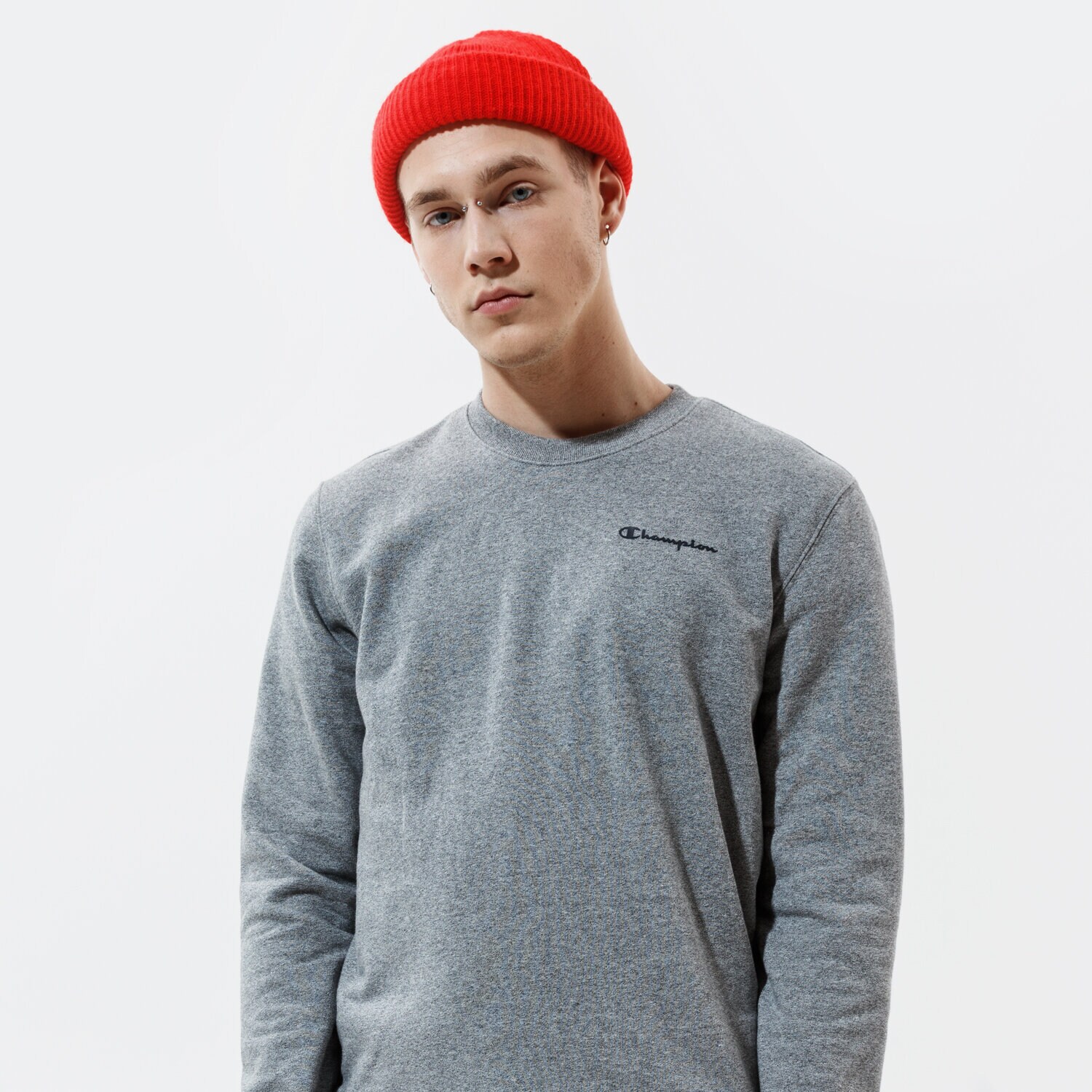 Herren CHAMPION SWEATSHIRT CREWNECK SWEATSHIRT 214151EM524 Grau