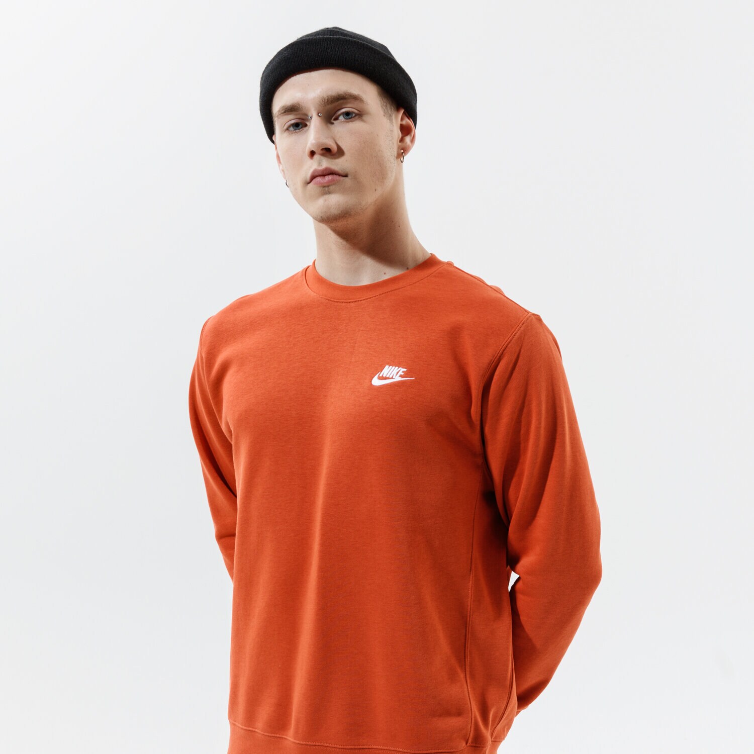 Herren NIKE SWEATSHIRT SPORTSWEAR CLUB BV2666-812 Orange