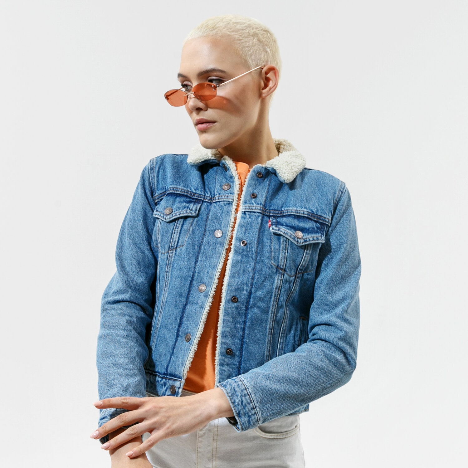 Damen Winterjacke LEVI'S JACKE ORIGINAL SHERPA TRUCKER 36136-0000 Blau