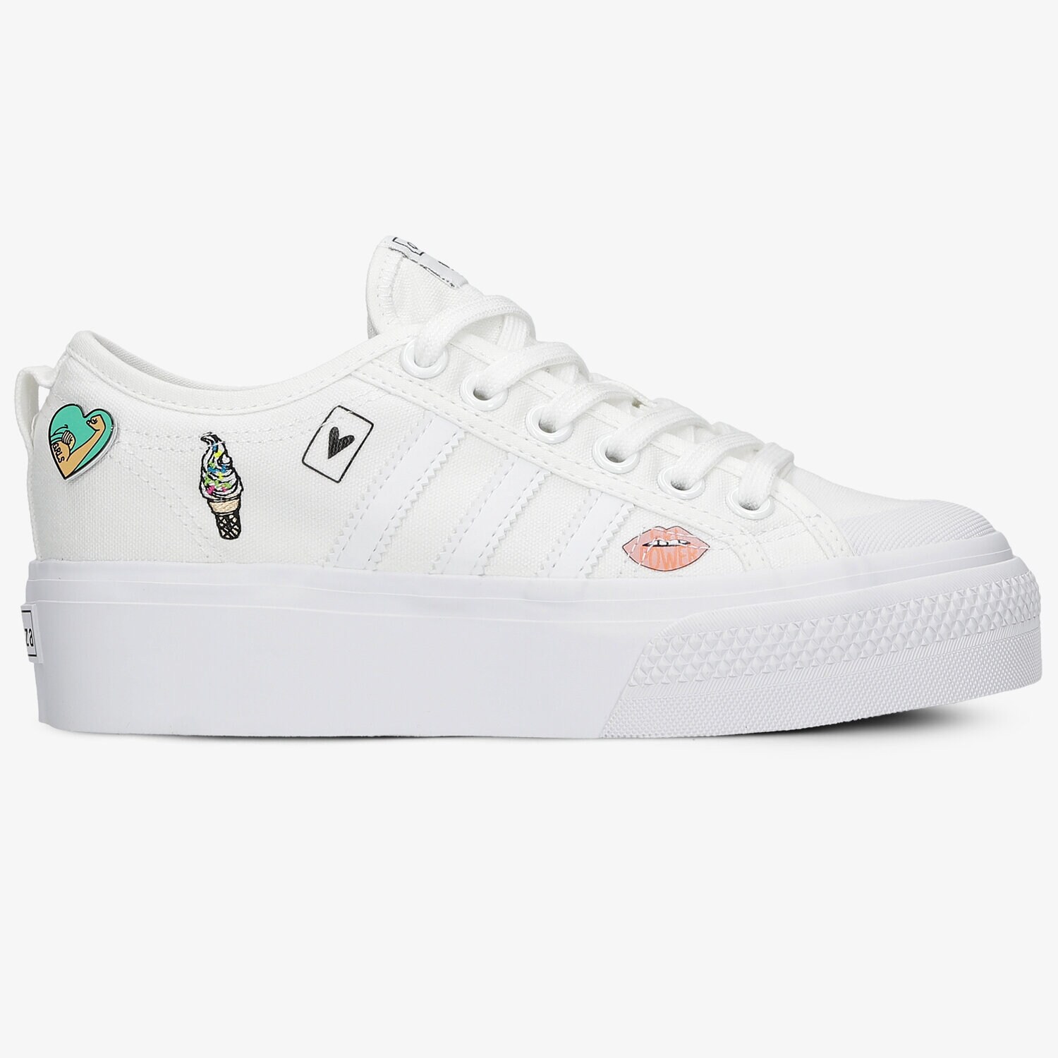 Kinder Sneaker ADIDAS NIZZA PLATFORM J FY2531 Weiß