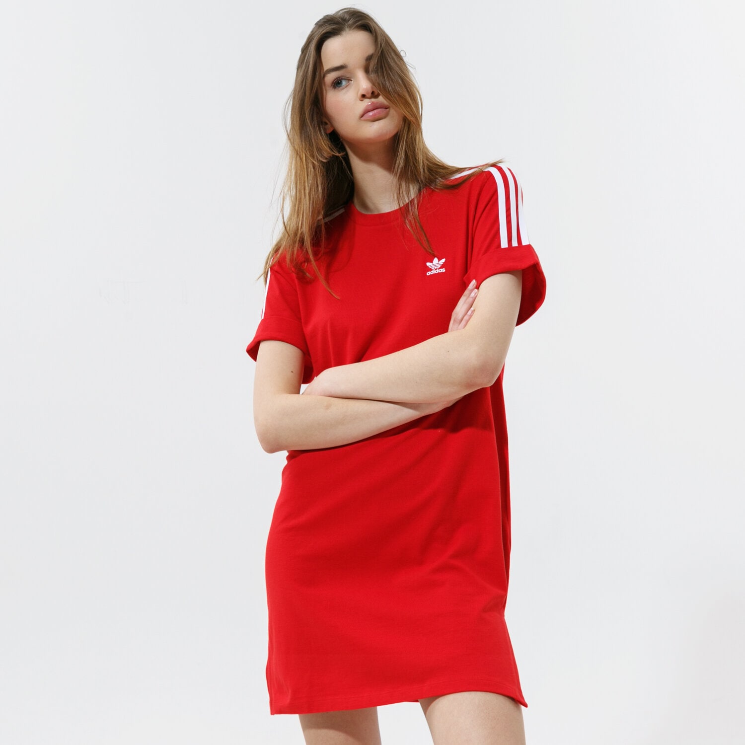Damen Kleid ADIDAS KLEID TEE TRAININGSANZUGS GN2778 Rot