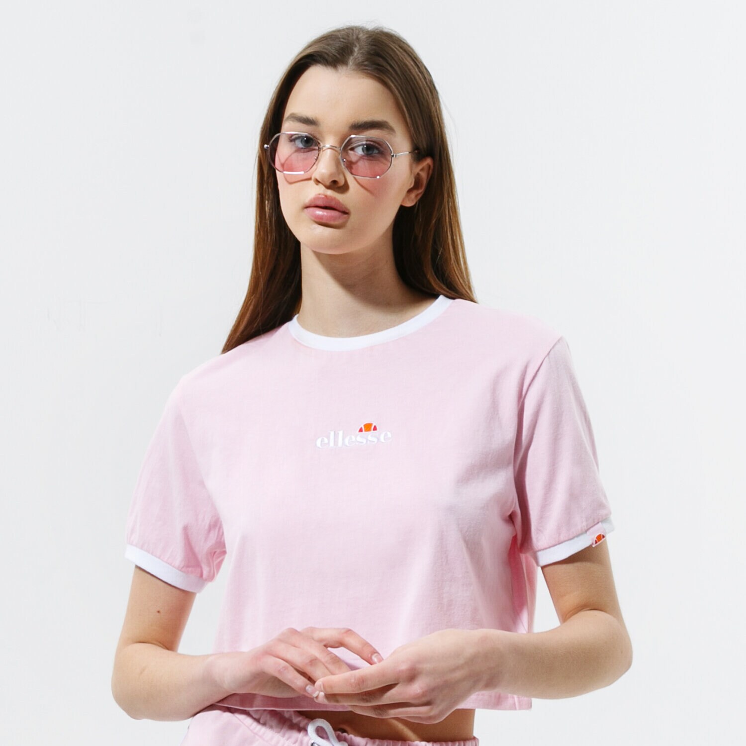 Damen T-Shirt ELLESSE T-SHIRT DERLA CROP T-SHIRT LPINK SGJ11884808 Rosa