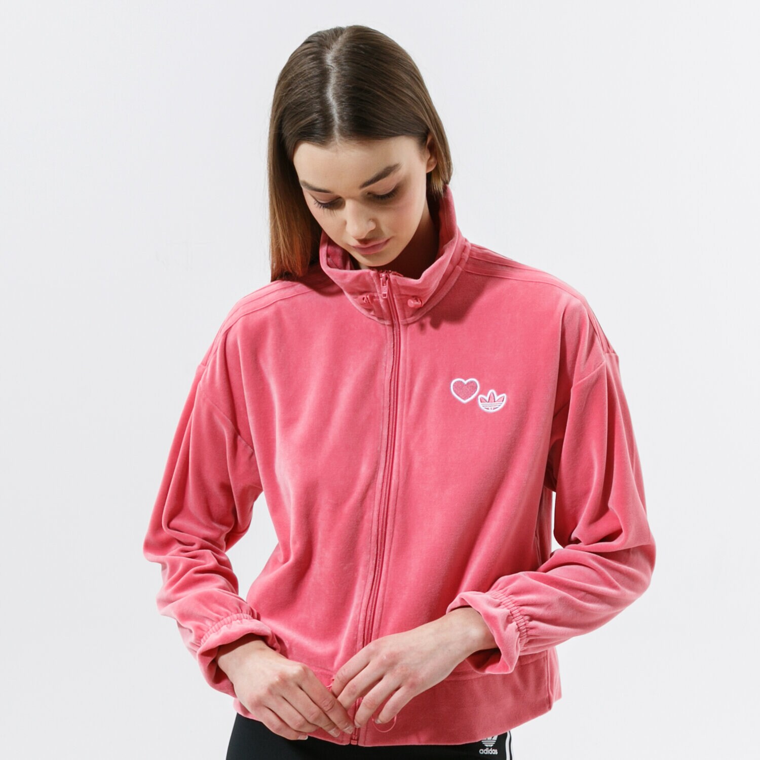 Damen ADIDAS SWEATSHIRT TRACK TOP GN3061 Rosa
