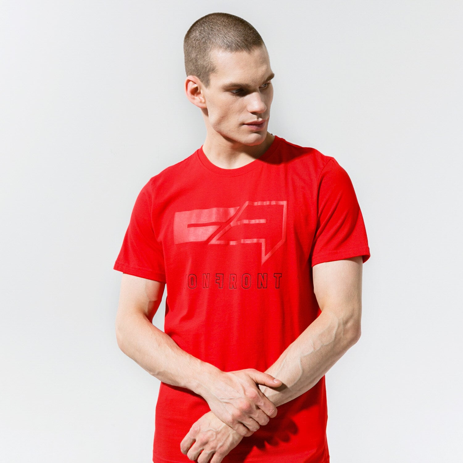 Herren T-Shirt CONFRONT T-SHIRT BIG LOGO CF320TSM68002 Rot