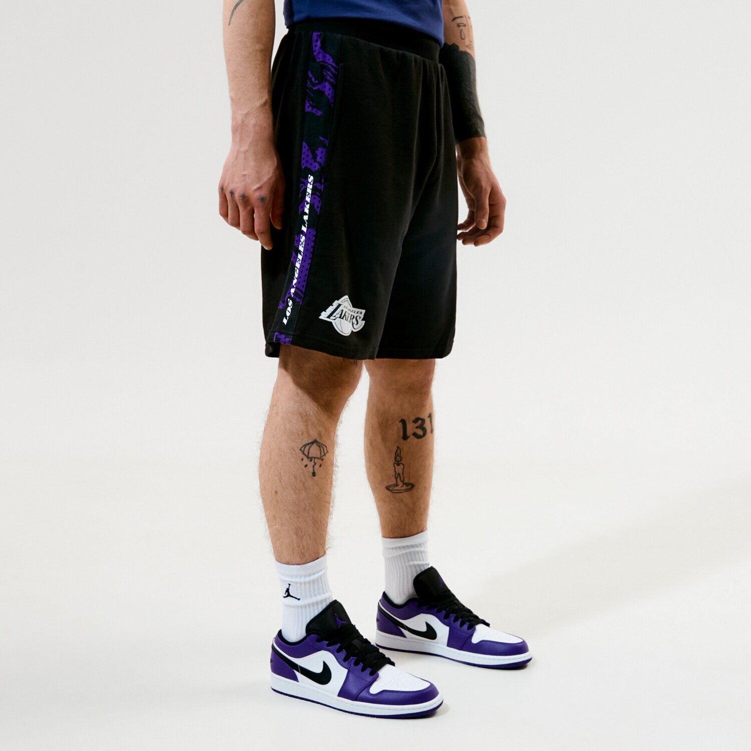 Herren Shorts NEW ERA SHORTS NBA PRINT PANEL LAKERS 12720121 Schwarz