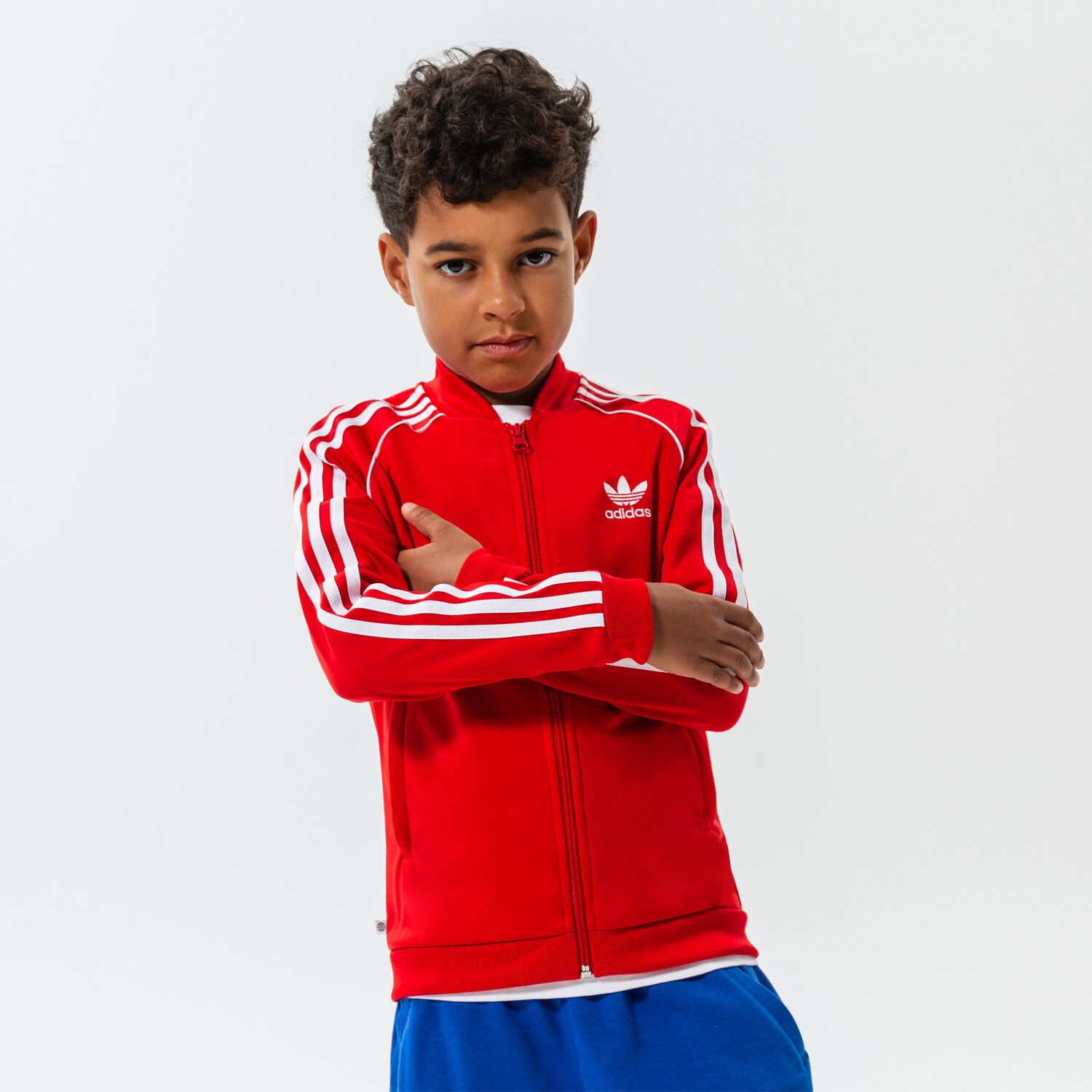 Kinder ADIDAS SWEATSHIRT MIT REIßVERSCHLUSS SST TRACK TOP BOY HD2043 Rot