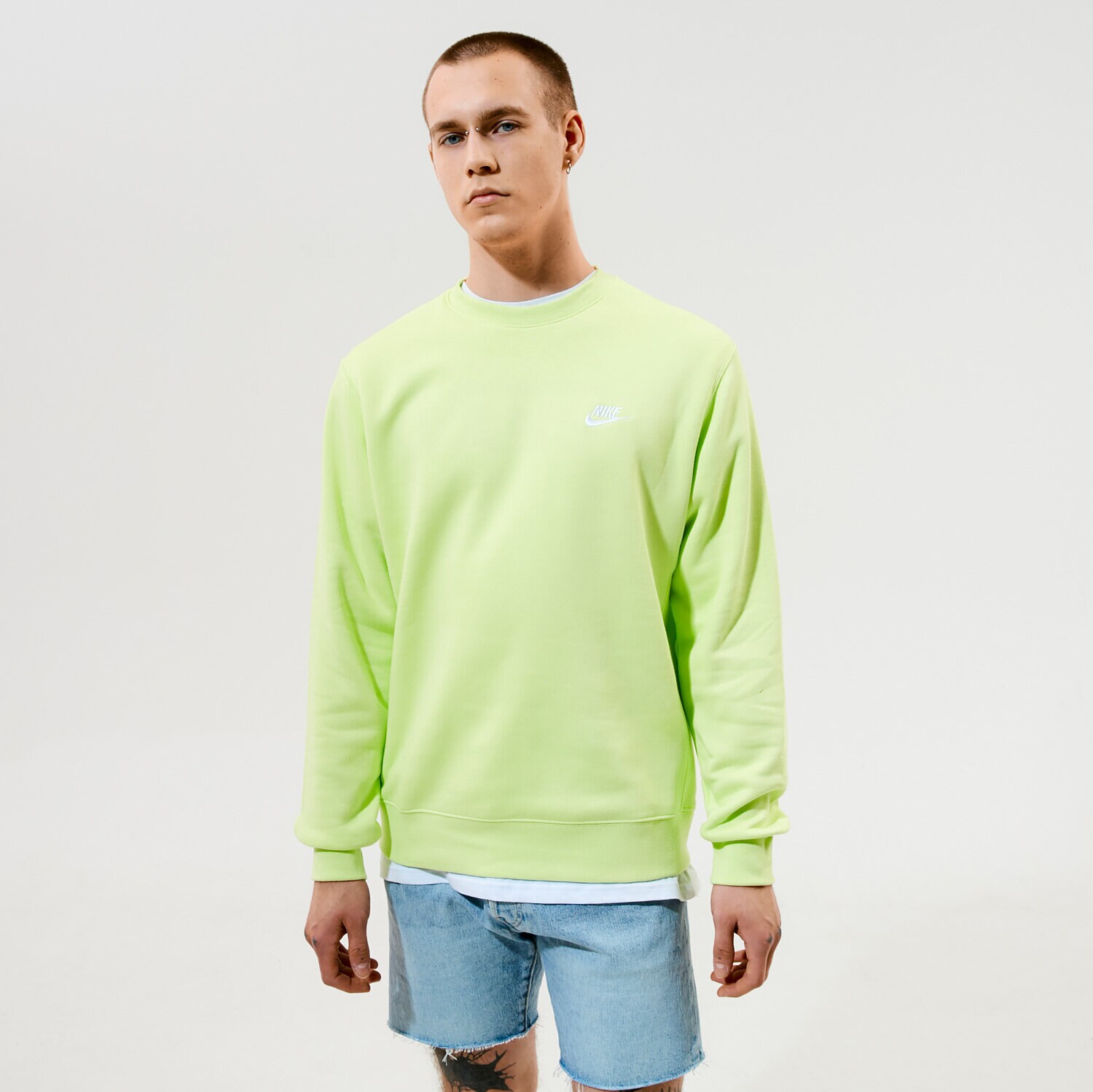 Herren NIKE SWEATSHIRT SPORTSWEAR CLUB FLEECE BV2662-736 Gelb