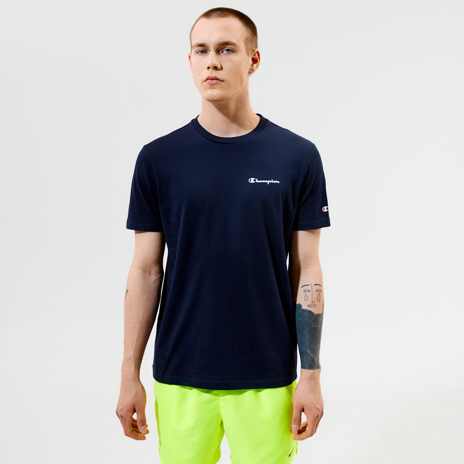 Herren T-Shirt CHAMPION T-SHIRT CREWNECK T-SHIRT 214153BS501 Dunkelblau