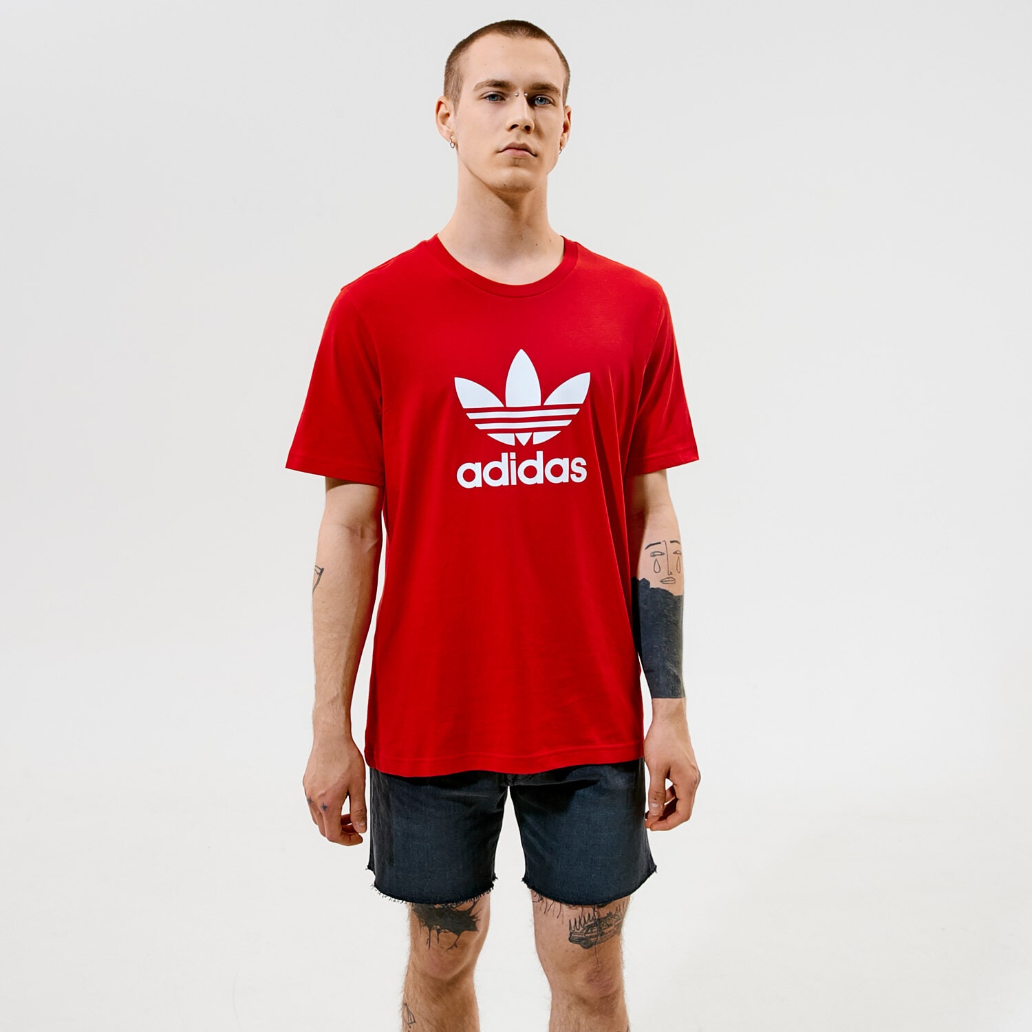 Herren T-Shirt ADIDAS T-SHIRT TREFOIL T-SHIRT GN3468 Rot