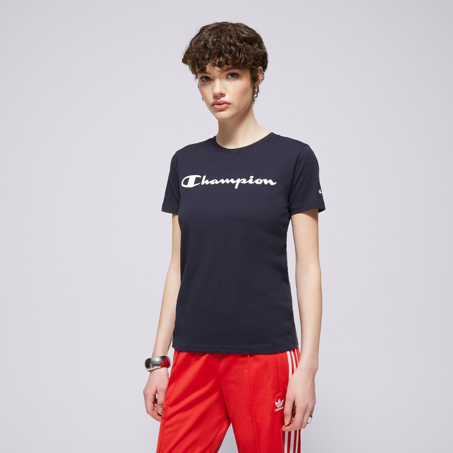 Damen T-Shirt CHAMPION T-SHIRT CREWNECK T-SHIRT 114780BS501 Dunkelblau