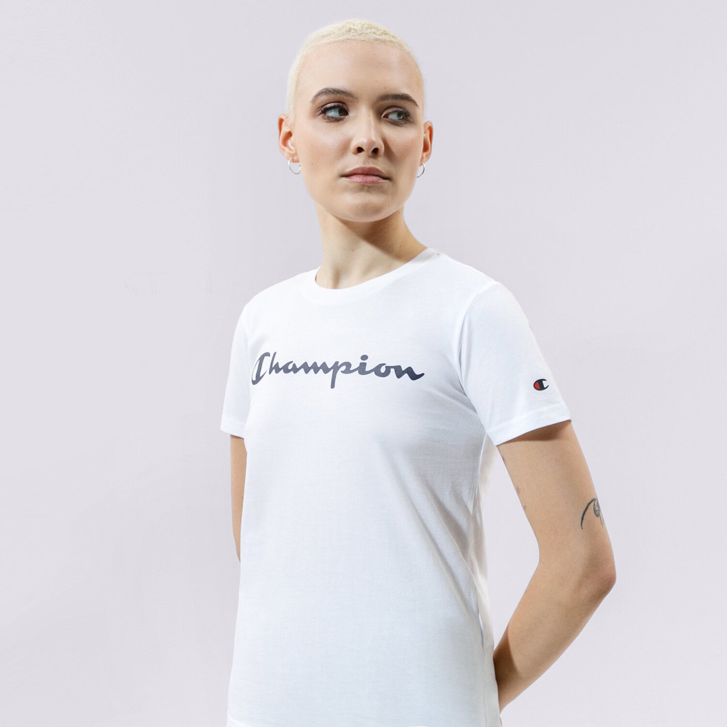 Damen T-Shirt CHAMPION T-SHIRT CREWNECK T-SHIRT 114780WW001 Weiß