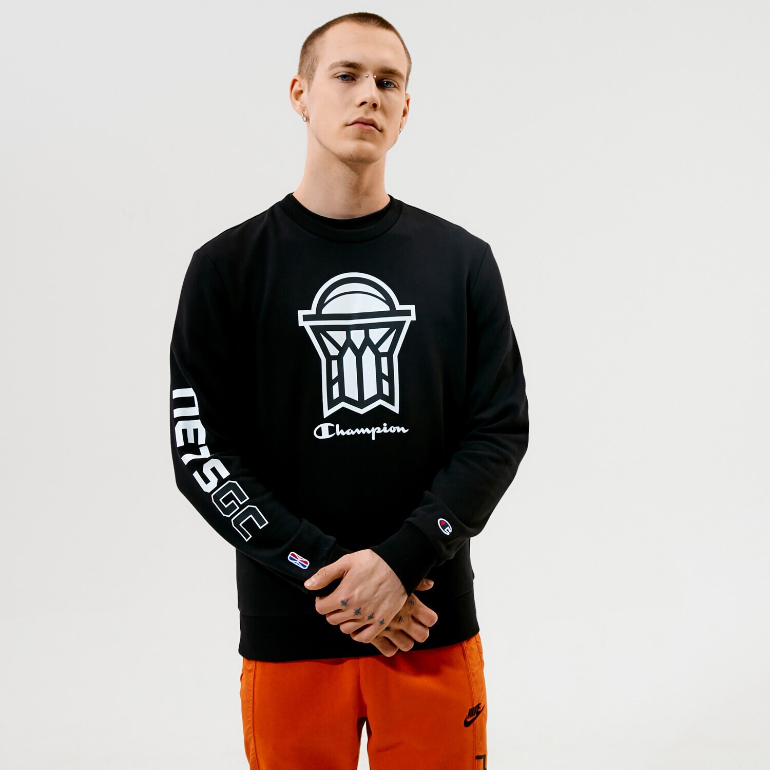 Herren CHAMPION SWEATSHIRT CREWNECK SWEATSHIRT 214995KK001 Schwarz