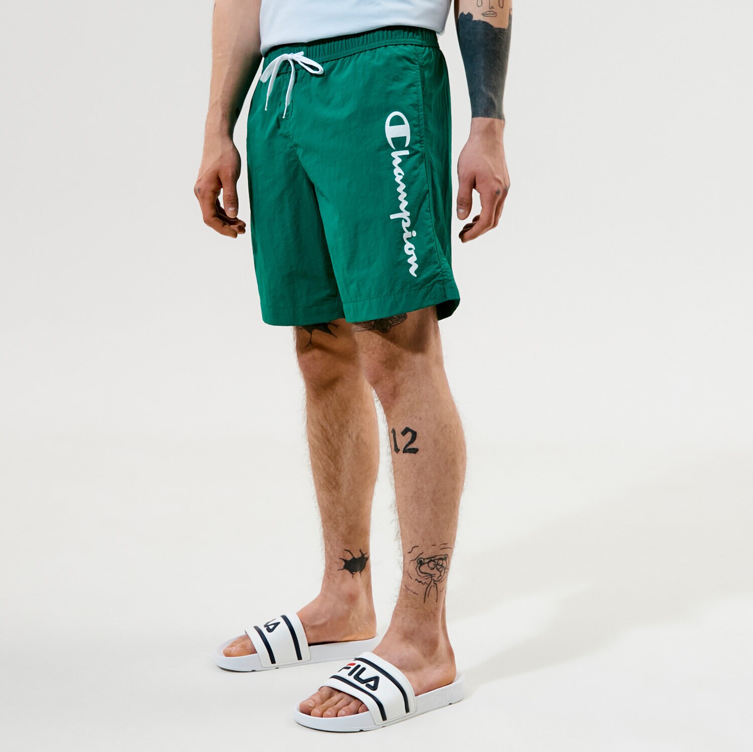 Herren Shorts CHAMPION SHORTS BEACHSHORT 216068GS040 Grün