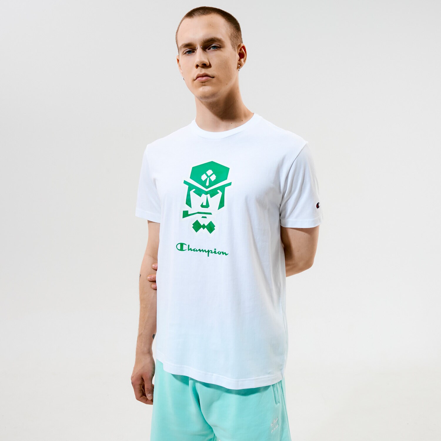 Herren T-Shirt CHAMPION T-SHIRT CREWNECK T-SHIRT 215003WW001 Weiß