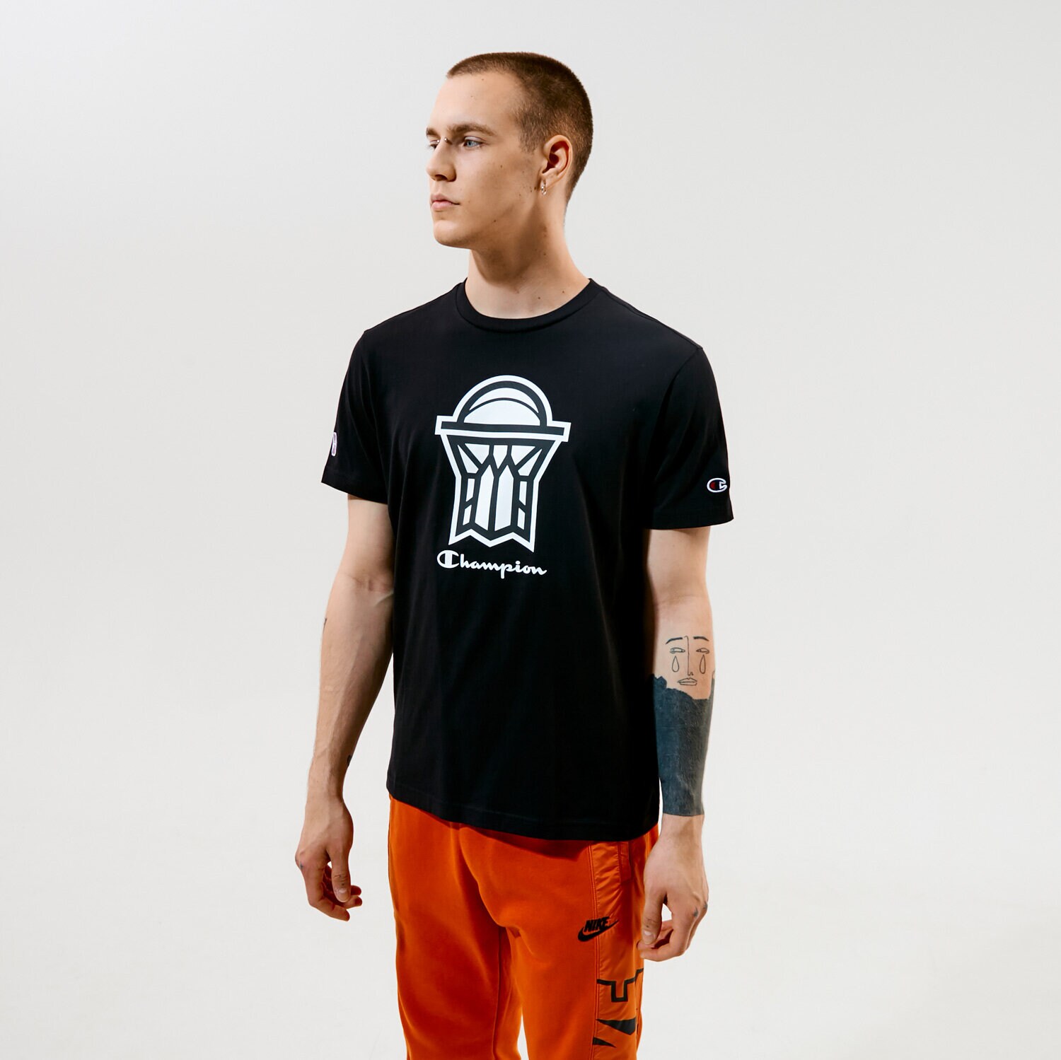 Herren T-Shirt CHAMPION T-SHIRT CREWNECK T-SHIRT 215007KK001 Schwarz