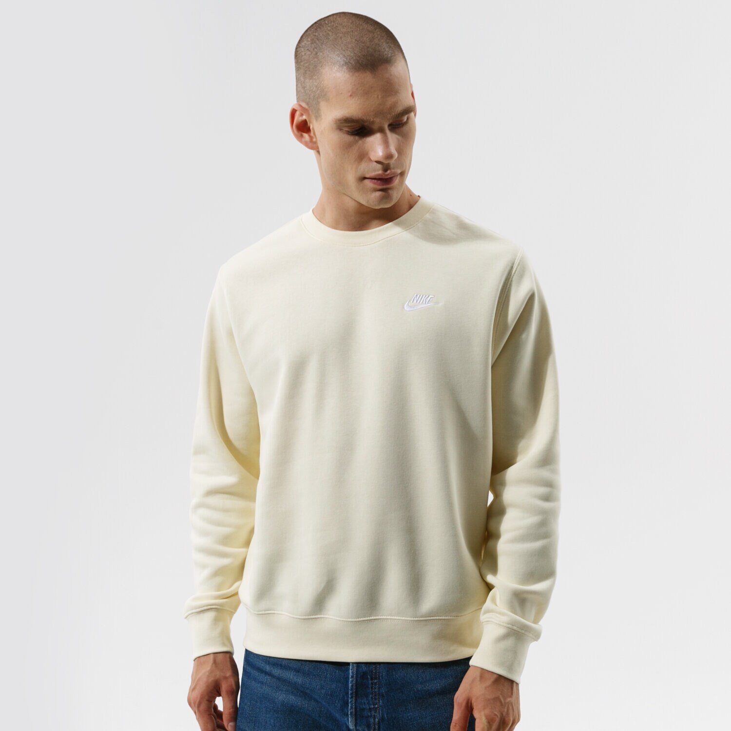 Herren NIKE SWEATSHIRT SPORTSWEAR CLUB BV2662-113 Gelb