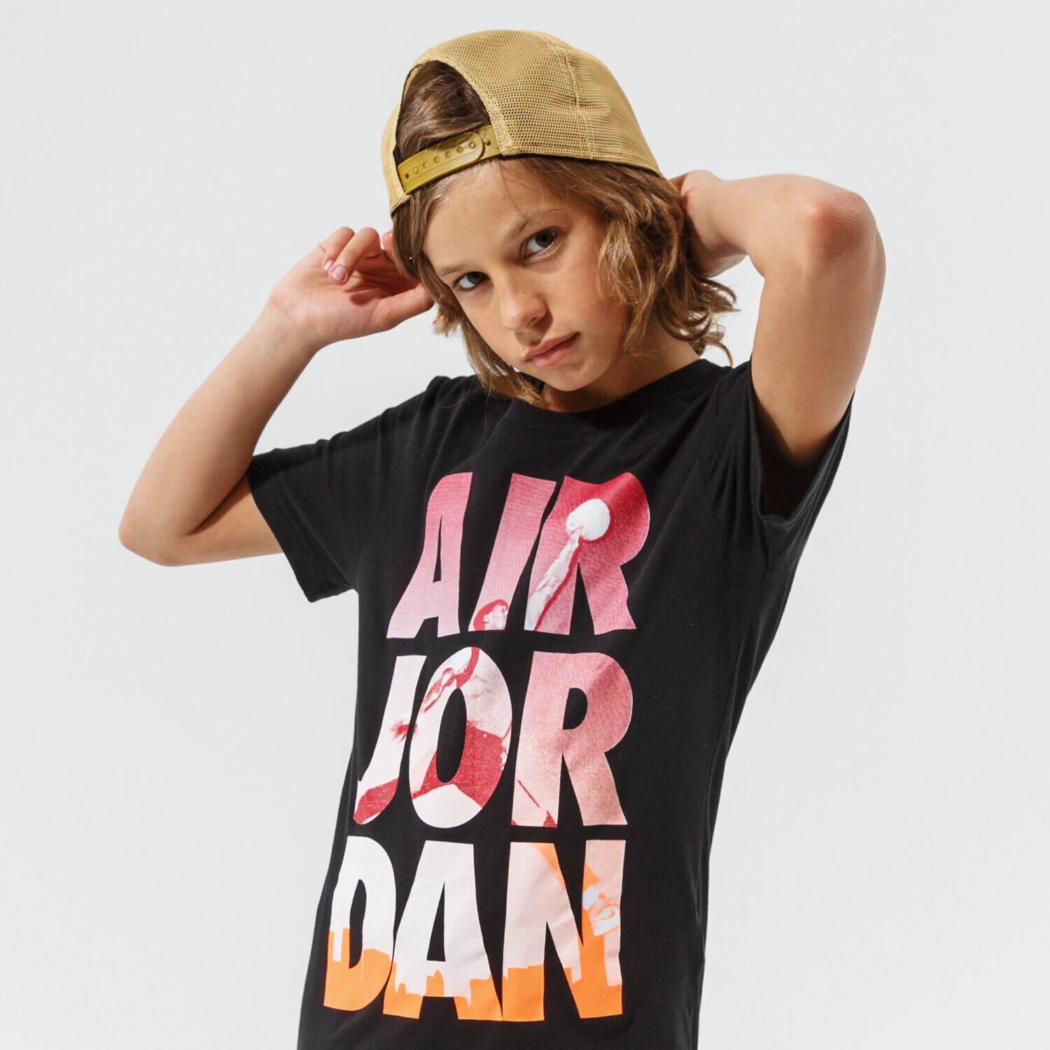 Kinder T-Shirt JORDAN T-SHIRT DUNK FADE BOY 95A560-023 Schwarz