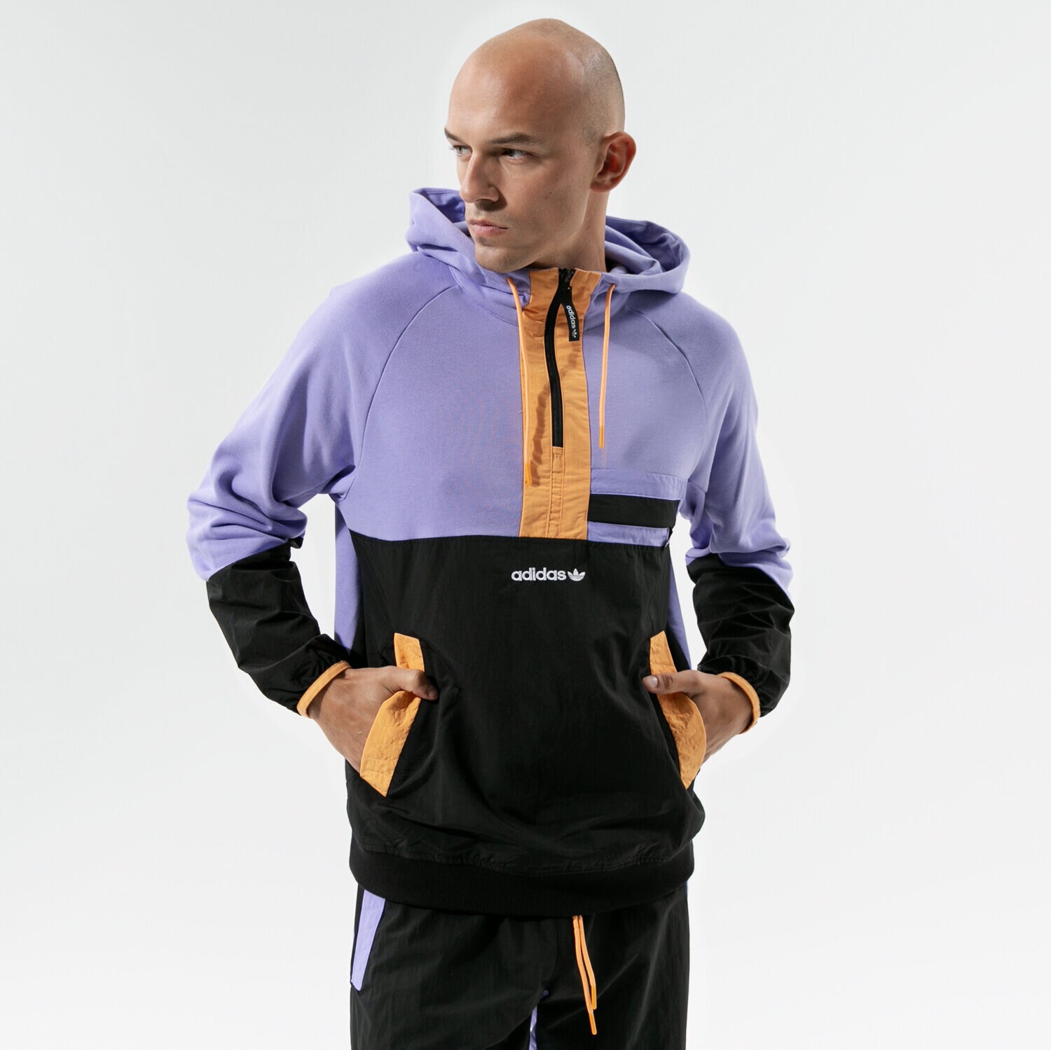 Herren ADIDAS HOODIE ADV CLR BLK HZ GN2366 Violet