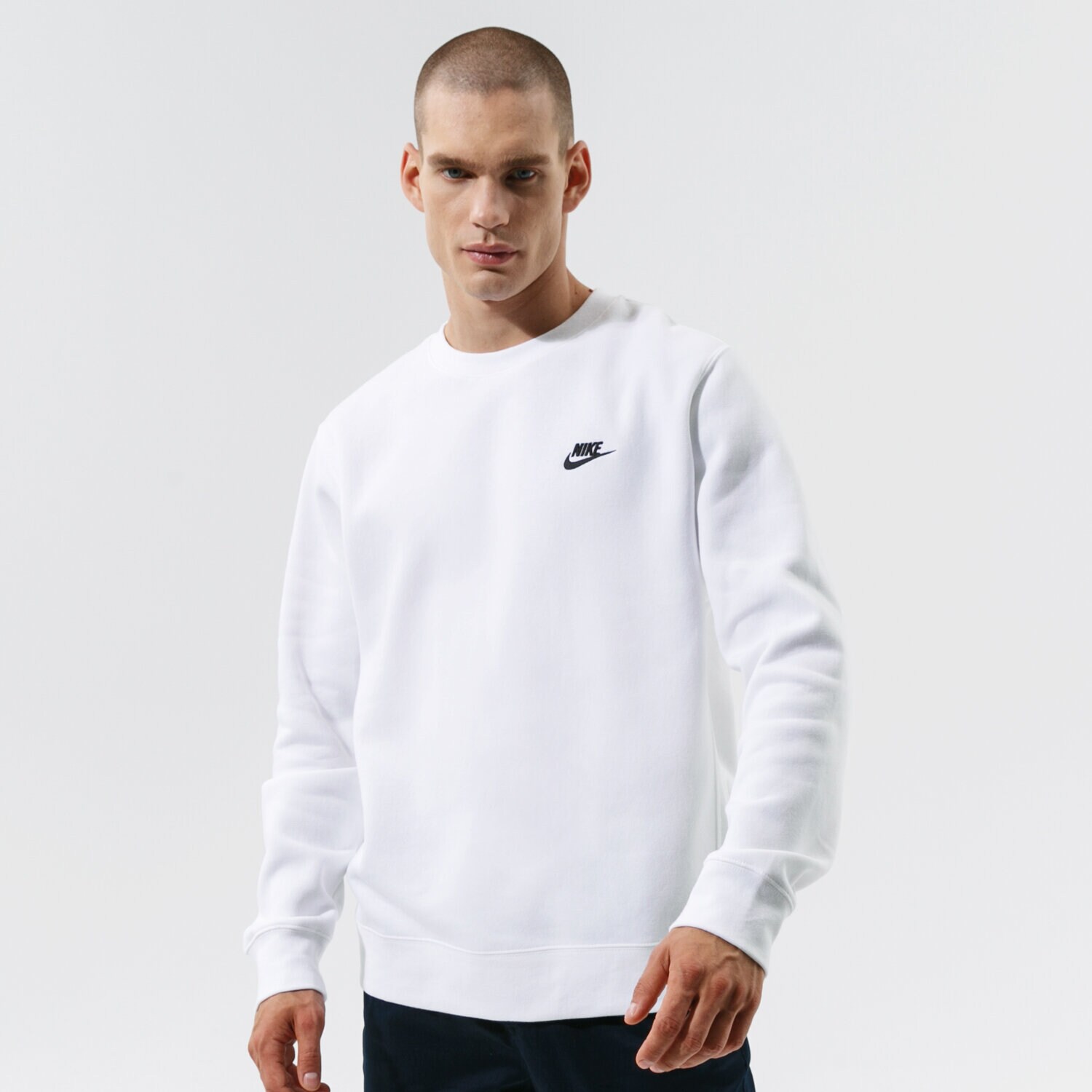 Herren NIKE SWEATSHIRT SPORTSWEAR CLUB FLEECE BV2662-100 Weiß