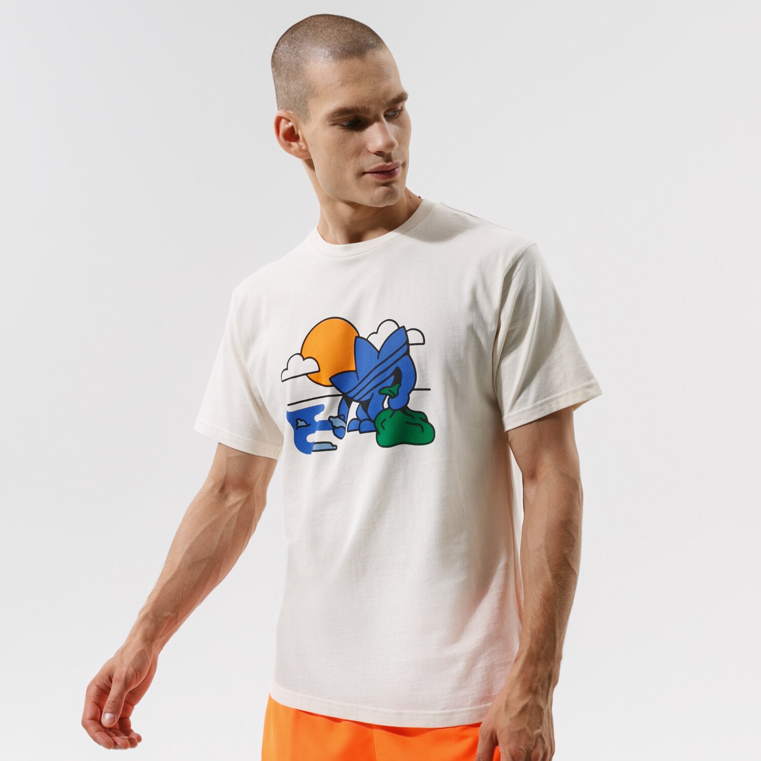 Herren T-Shirt ADIDAS T-SHIRT TREFFY RECYCLES H32304 Beige