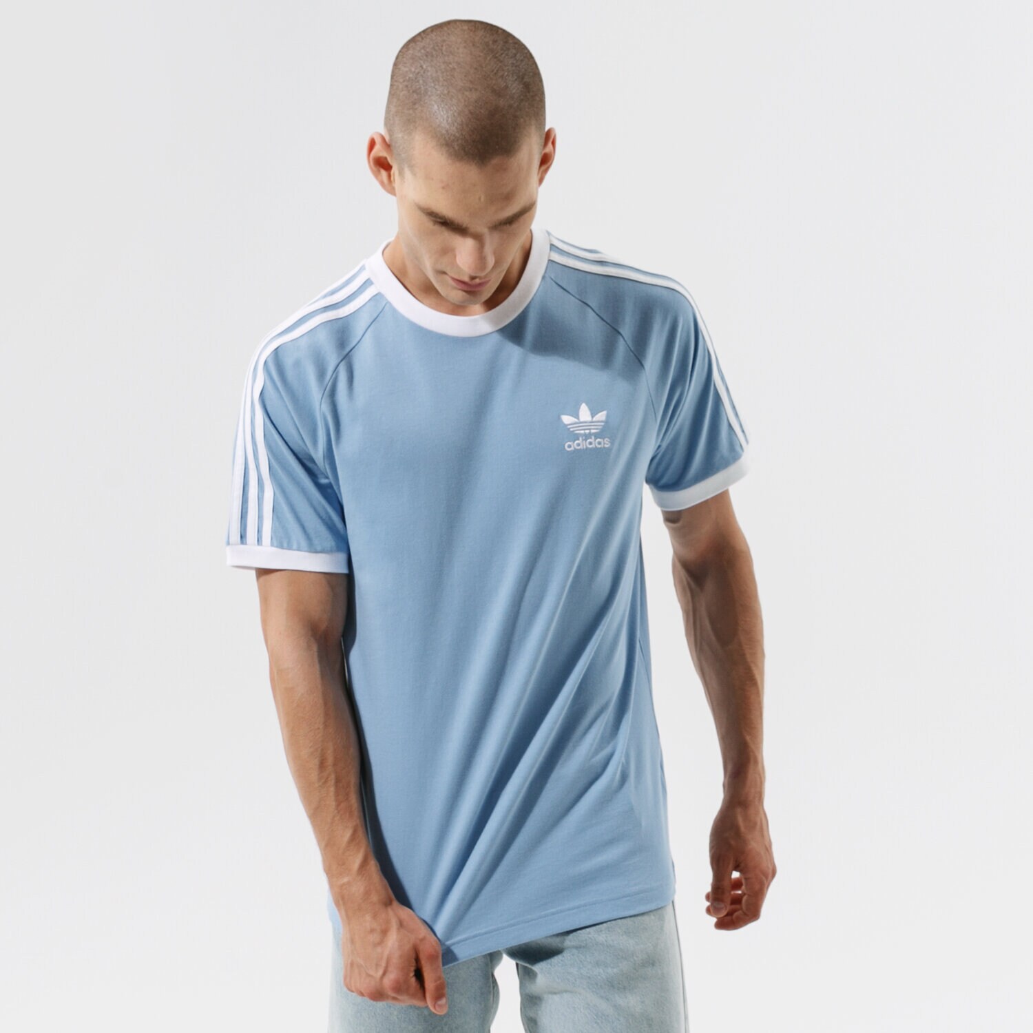 Herren T-Shirt ADIDAS T-SHIRT 3-STRIPES TEE H37759 Blau
