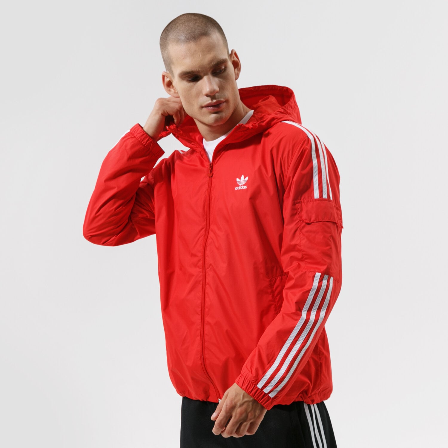 Herren Übergangsjacke ADIDAS JACKE 3-STRIPES WB H06685 Rot