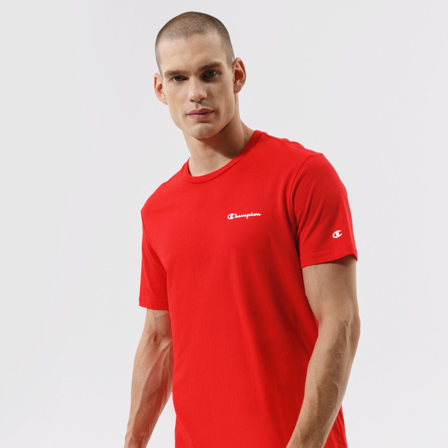 Herren T-Shirt CHAMPION T-SHIRT CREWNECK T-SHIRT 214153RS046 Rot