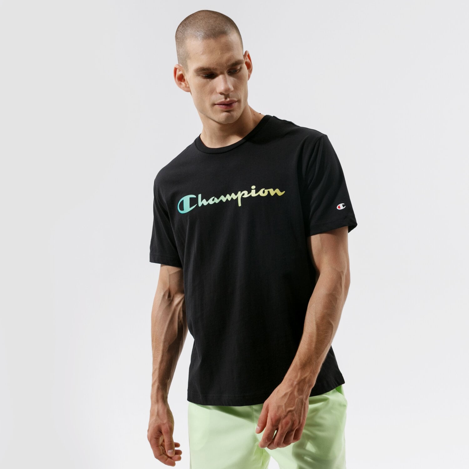 Herren T-Shirt CHAMPION T-SHIRT CREWNECK T-SHIRT 215791KK001 Schwarz
