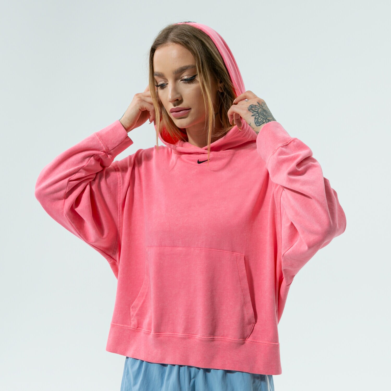 Damen NIKE HOODIE W NSW WASH HOODIE CZ9854-675 Rosa