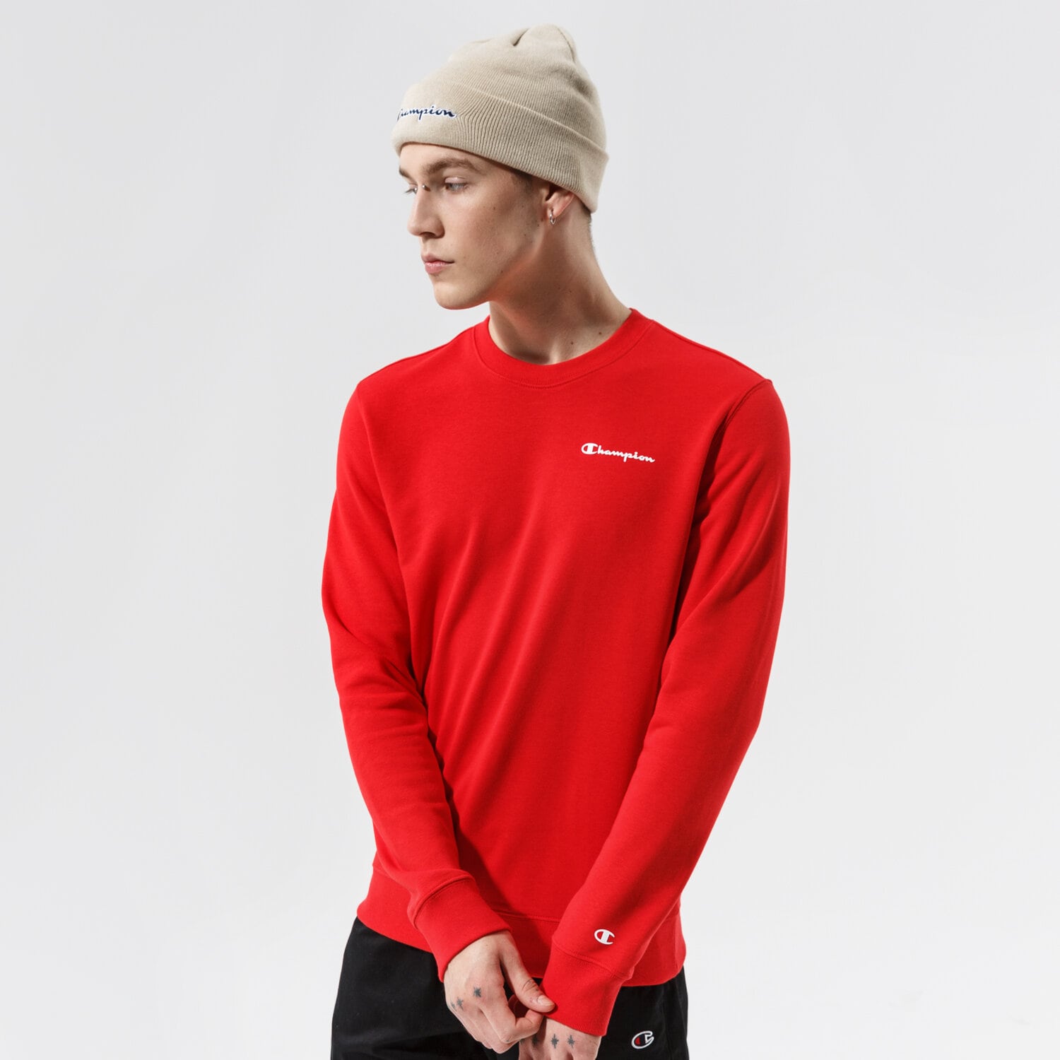 Herren CHAMPION SWEATSHIRT CREWNECK SWEATSHIRT 214151RS046 Rot