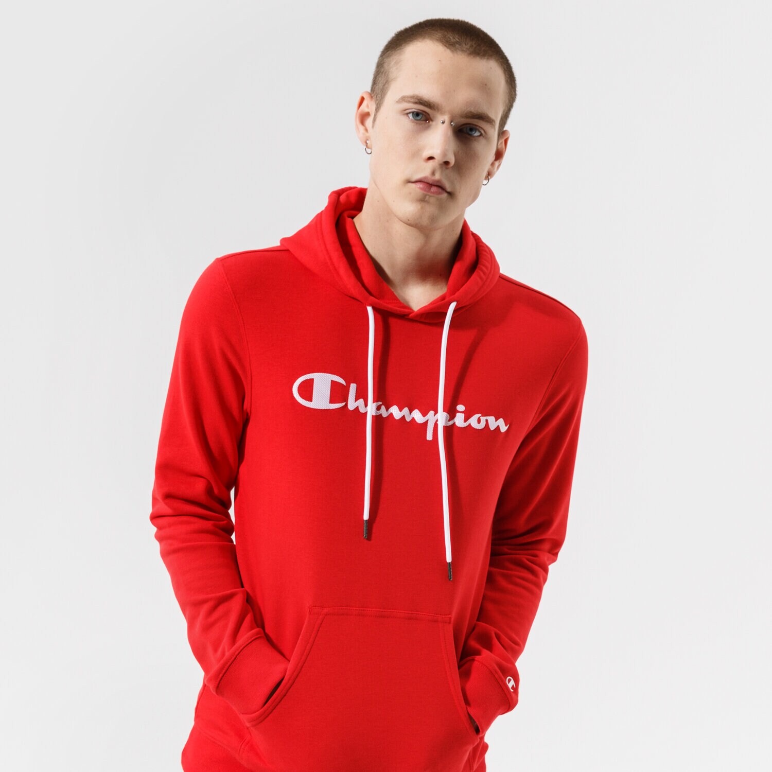Herren CHAMPION HOODIE HOODED SWEATSHIRT 214138RS046 Rot