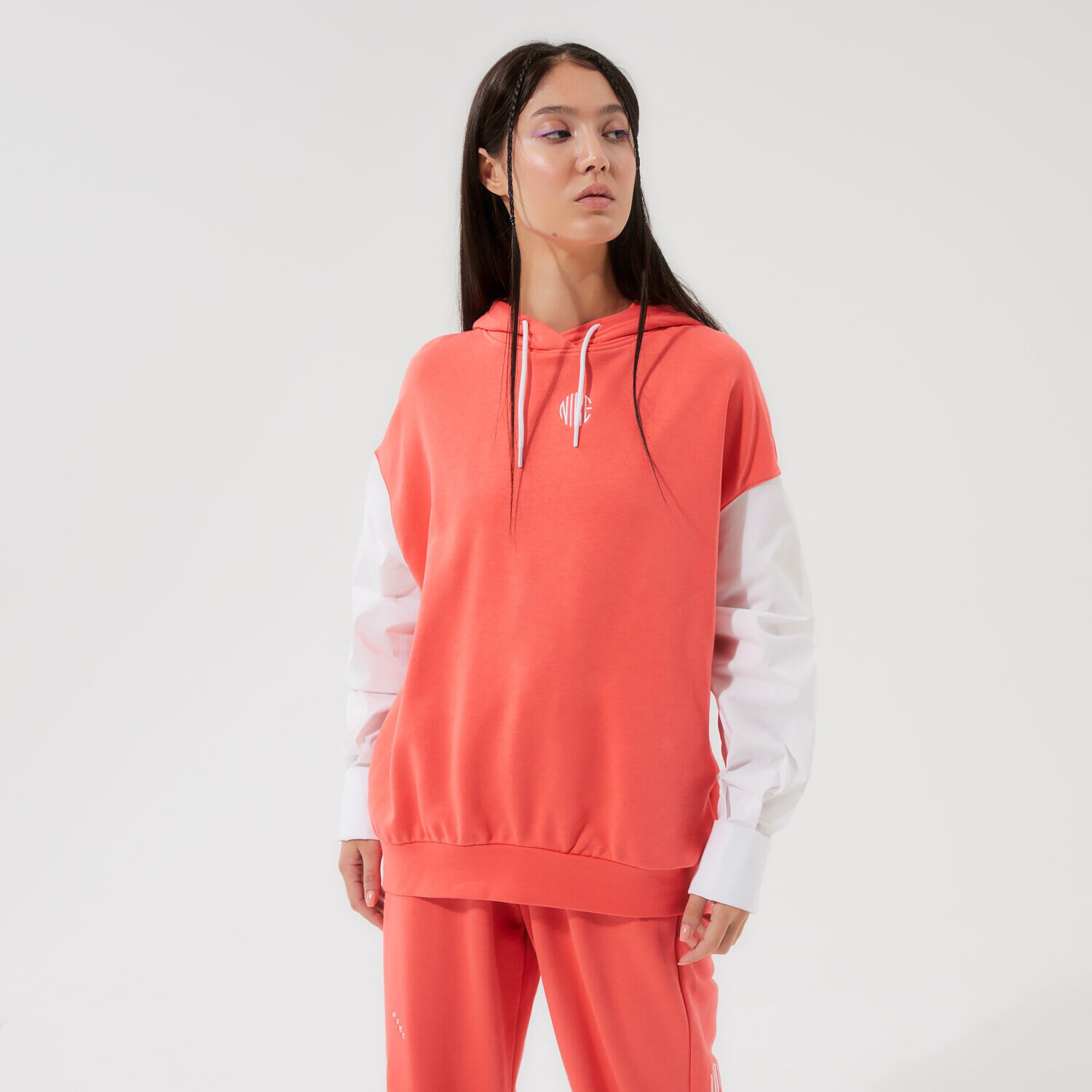 Damen NIKE HOODIE W NSW ICN CLSH FLC GX HOODIE DD5052-814 koralle