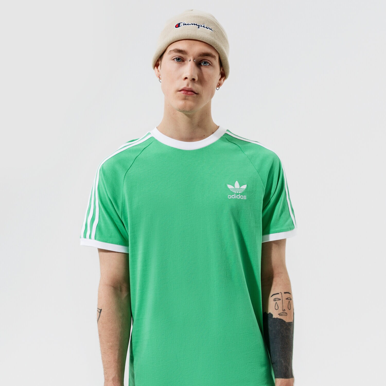 Herren T-Shirt ADIDAS T-SHIRT 3-STRIPES TEE H37758 Grün