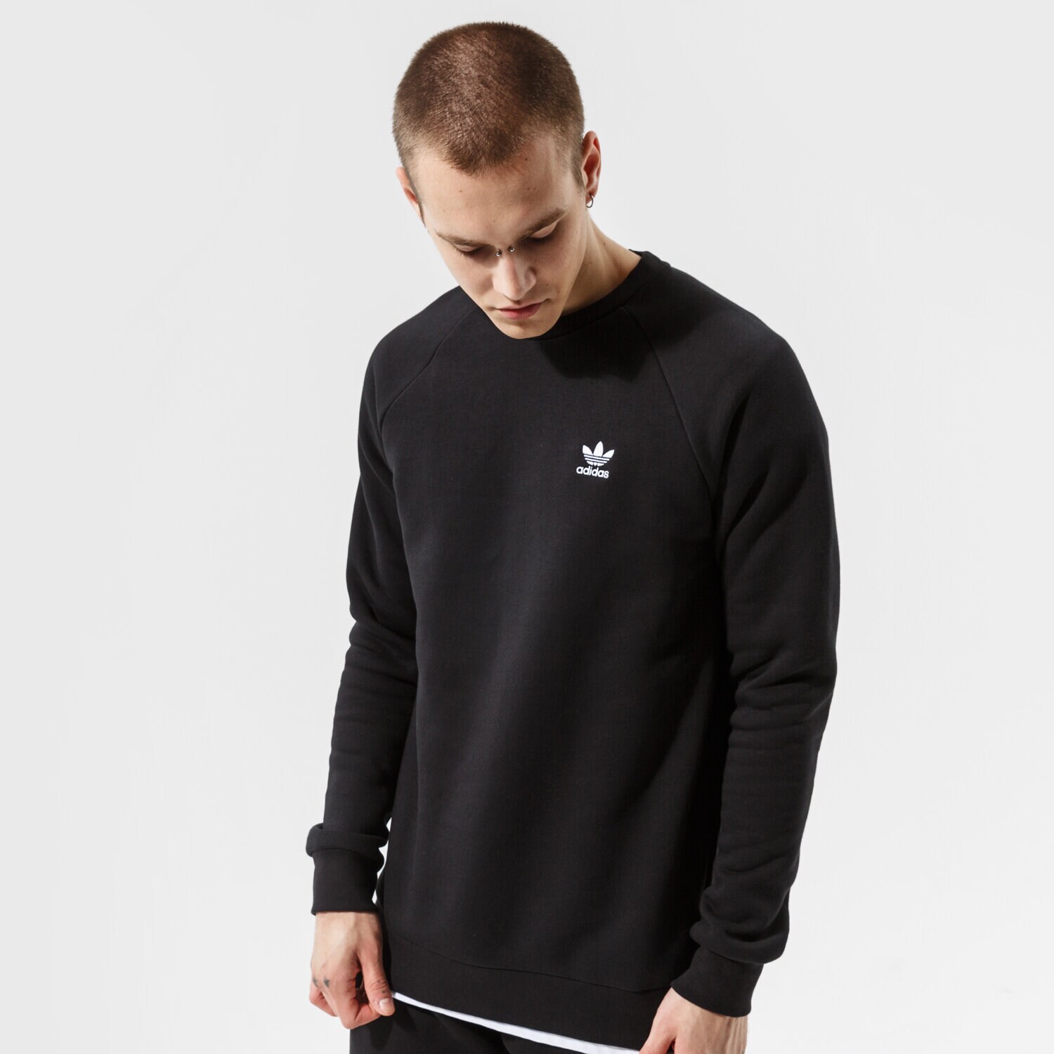 Herren ADIDAS SWEATSHIRT ESSENTIAL CREW H34645 Schwarz