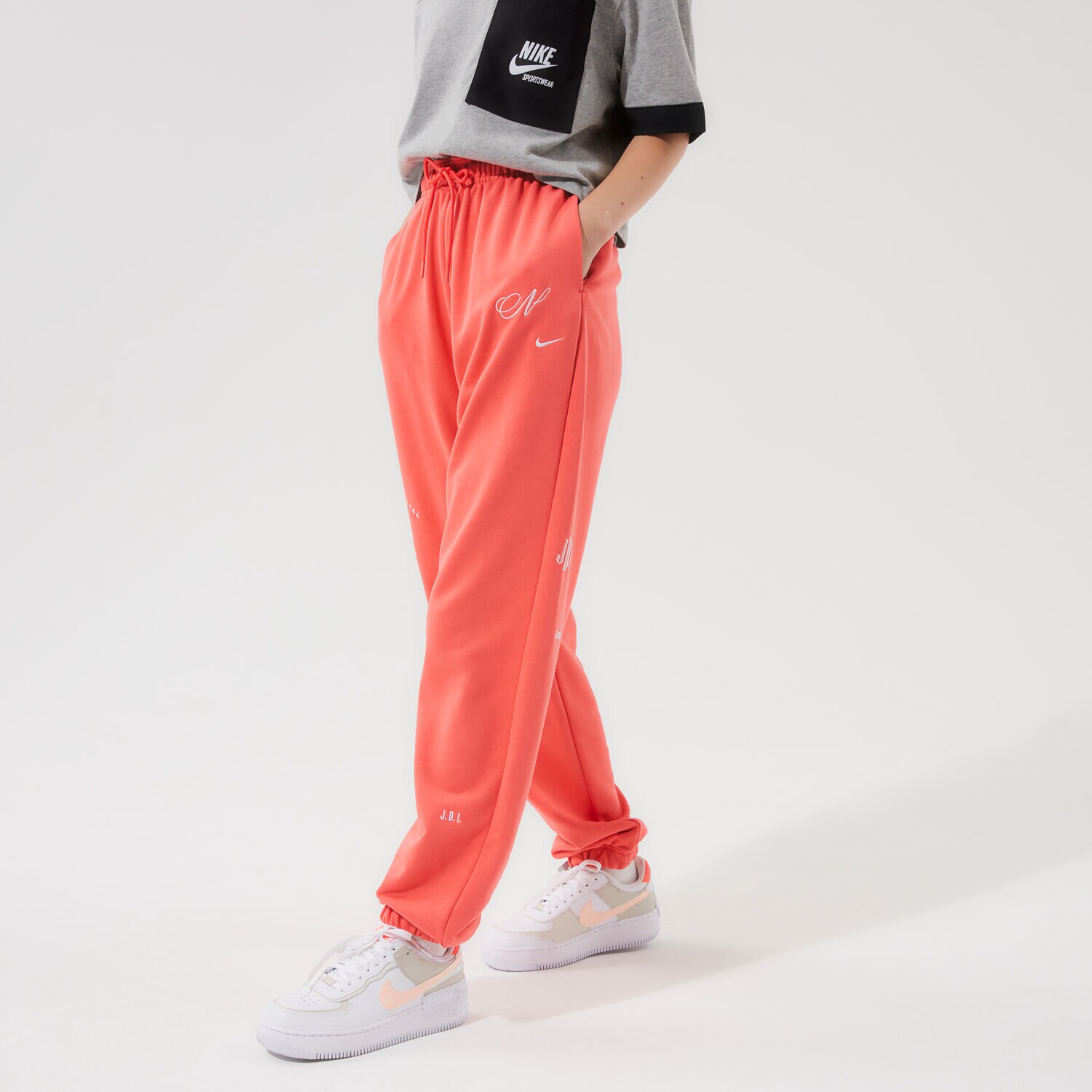Damen Hosen NIKE HOSE W NSW ICN CLSH FLC GX HR JGGR DD5042-814 koralle