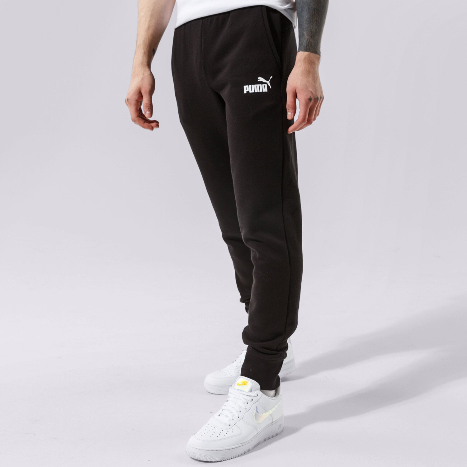 Herren Hosen PUMA HOSE ESS LOGO PANTS FL CL - PUMA BLACK 58671401 Schwarz