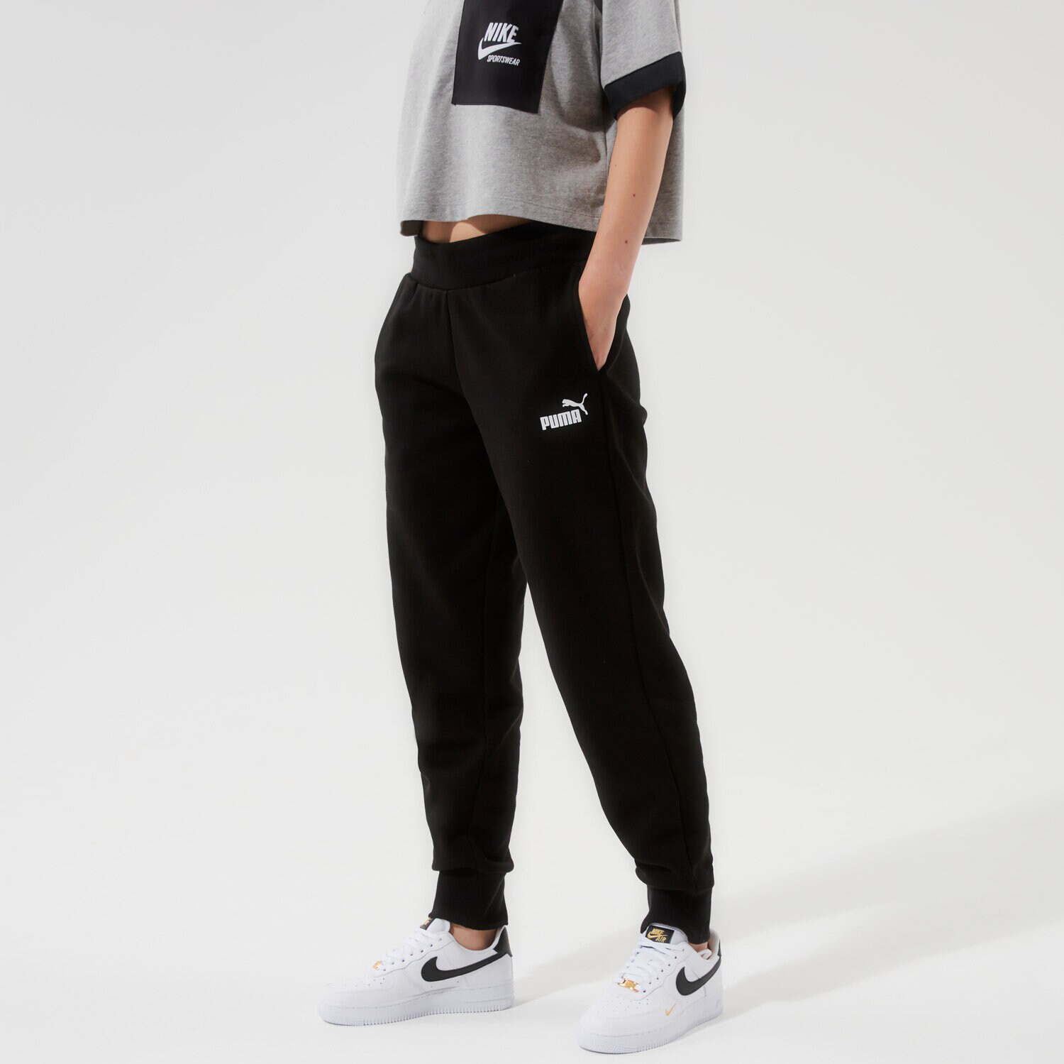 Damen Hosen PUMA HOSE ESS SWEATPANTS FL CL - PUMA BLACK 58683901 Schwarz