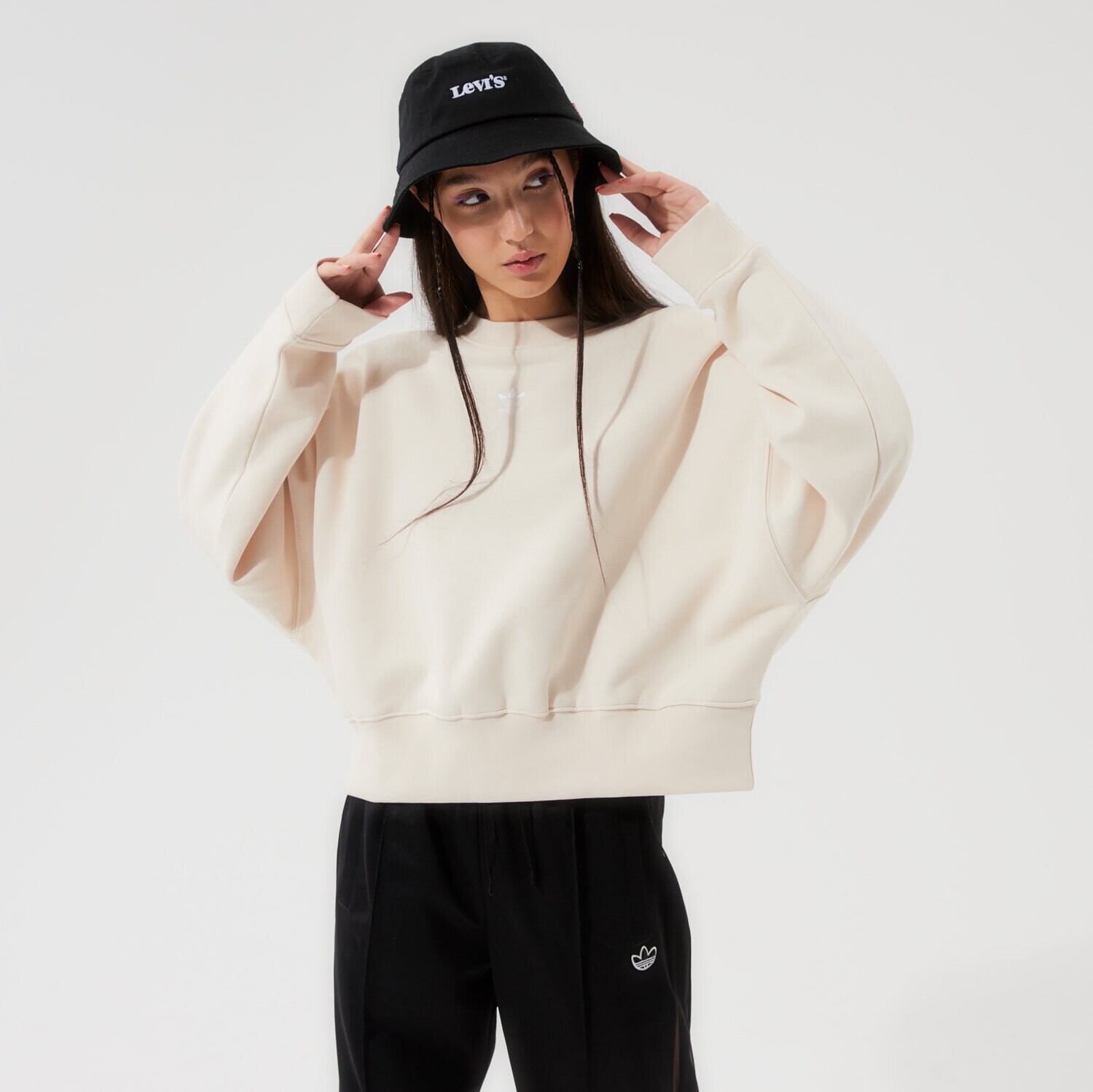 Damen ADIDAS SWEATSHIRT SWEATSHIRT H40022 Beige