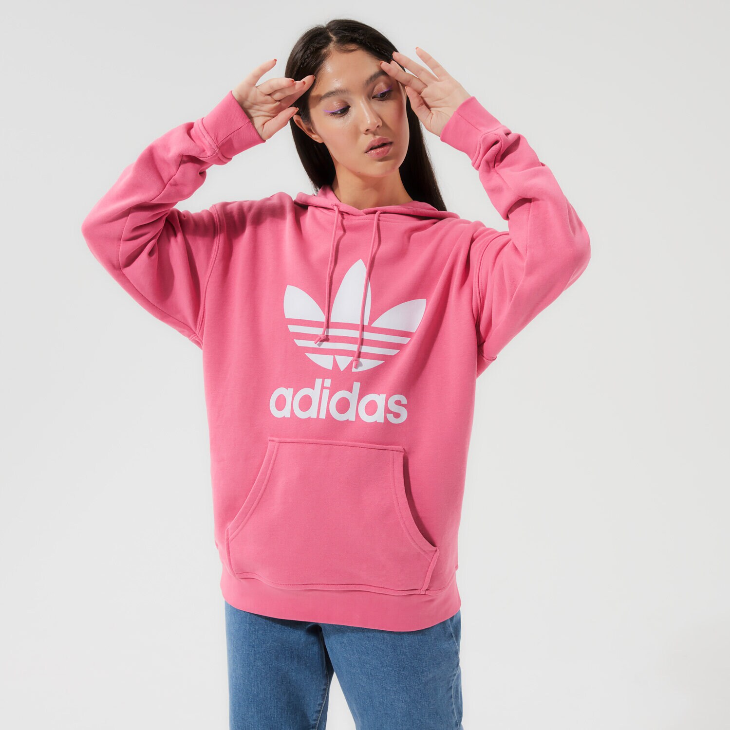 Damen ADIDAS HOODIE TRF HOODIE H33587 Rosa