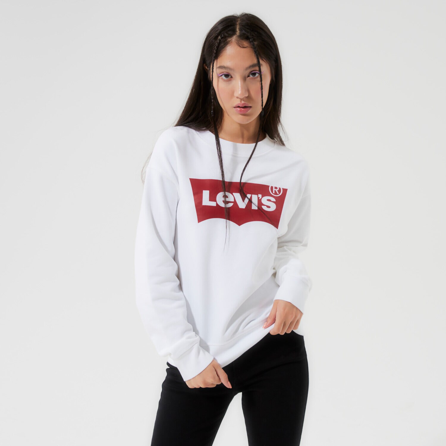 Damen LEVI'S SWEATSHIRT GRAPHIC STANDARD CREW 18686-0011 Weiß