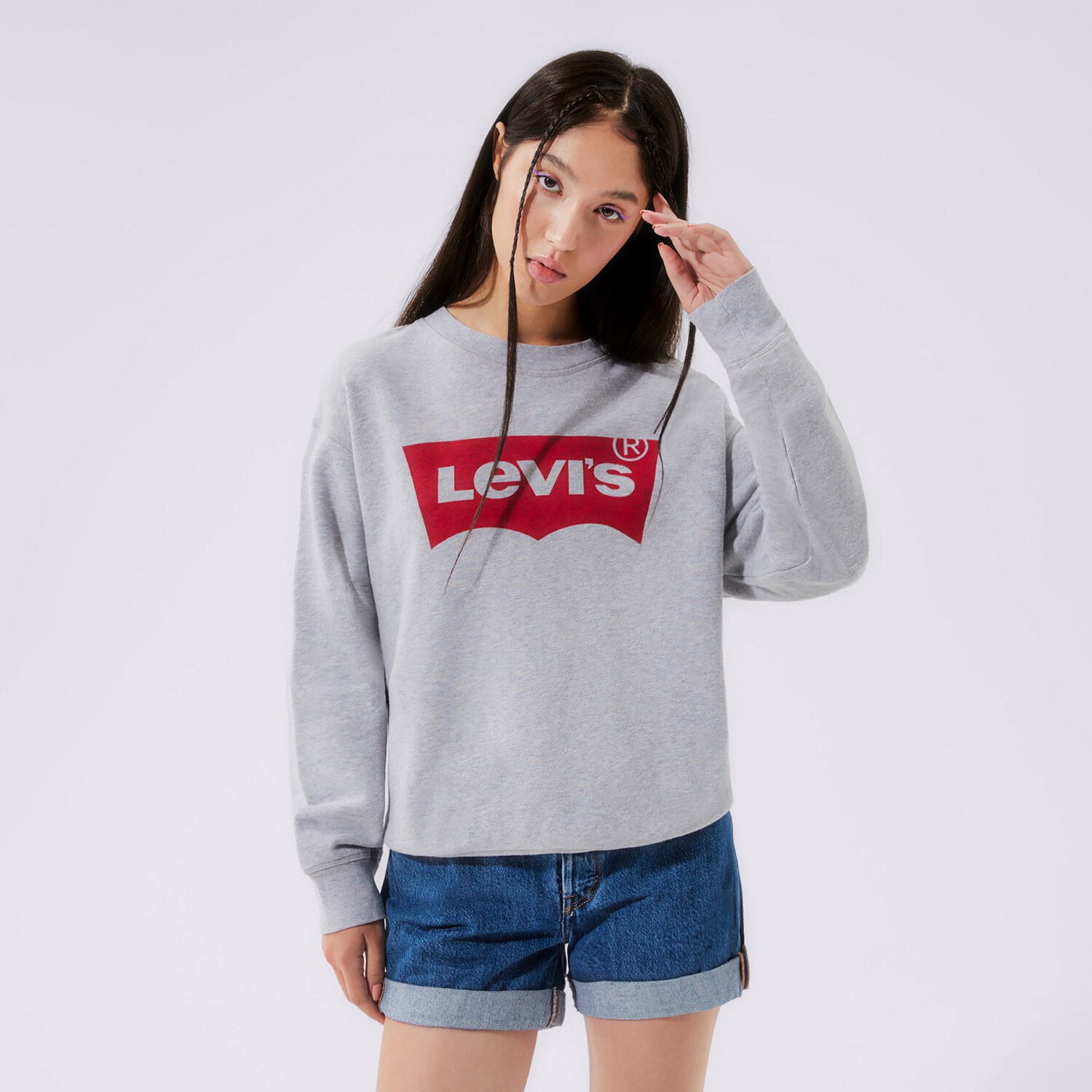 Damen LEVI'S SWEATSHIRT GRAPHIC STANDARD CREW 18686-0012 Grau
