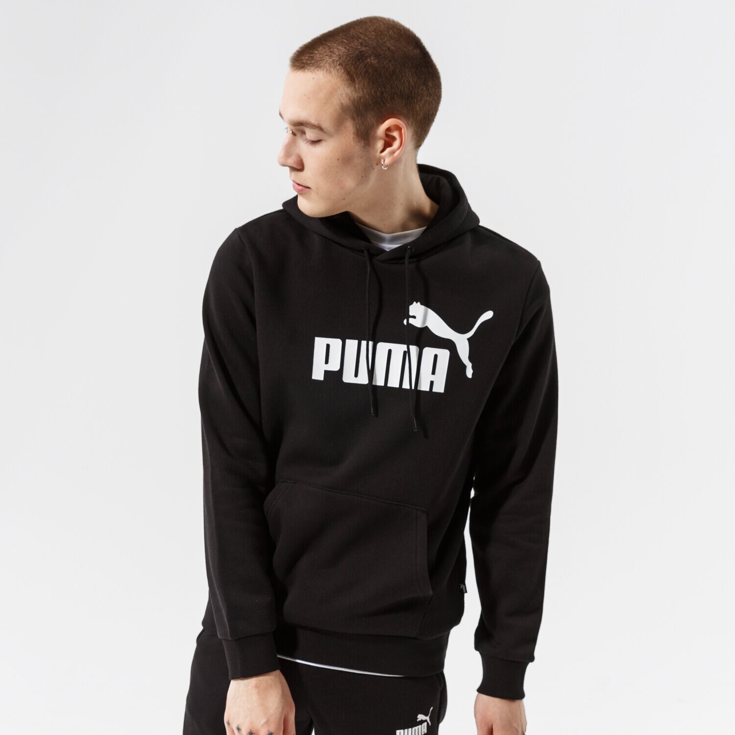 Herren PUMA HOODIE ESS BIG LOGO HOODIE FL - PUMA BLACK 58668601 Schwarz
