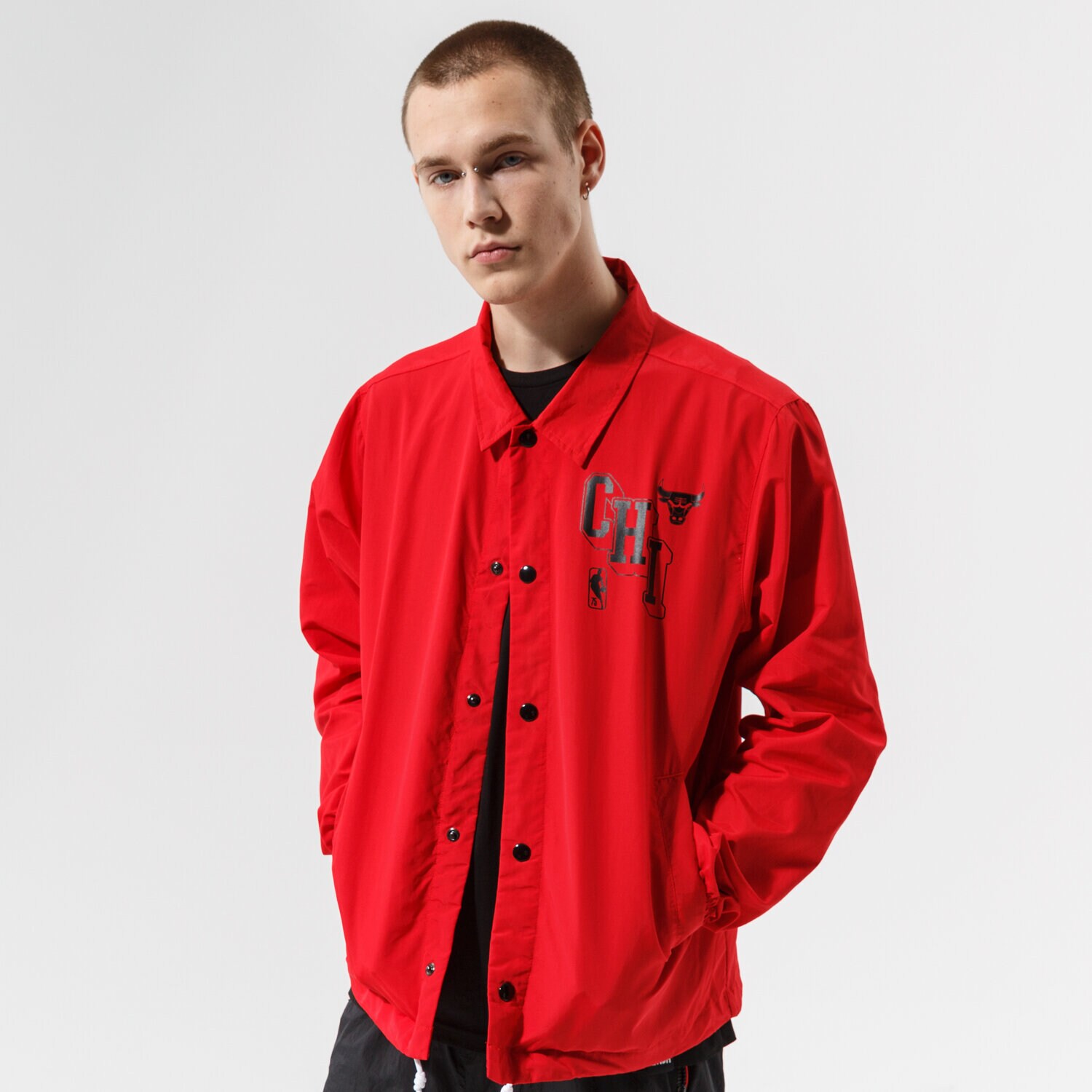 Herren Übergangsjacke NIKE JACKE CHI M NK JKT COACHES CTS 75 NBA DB1433-657 Rot