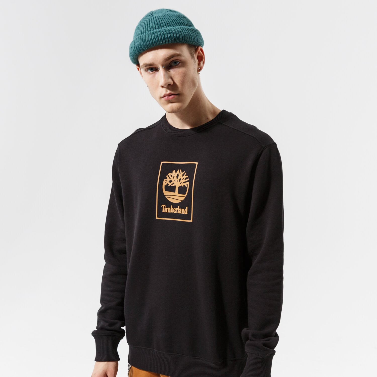 Herren TIMBERLAND SWEATSHIRT TREE LOGO CREW BLACK TB0A5PJ80011 Schwarz